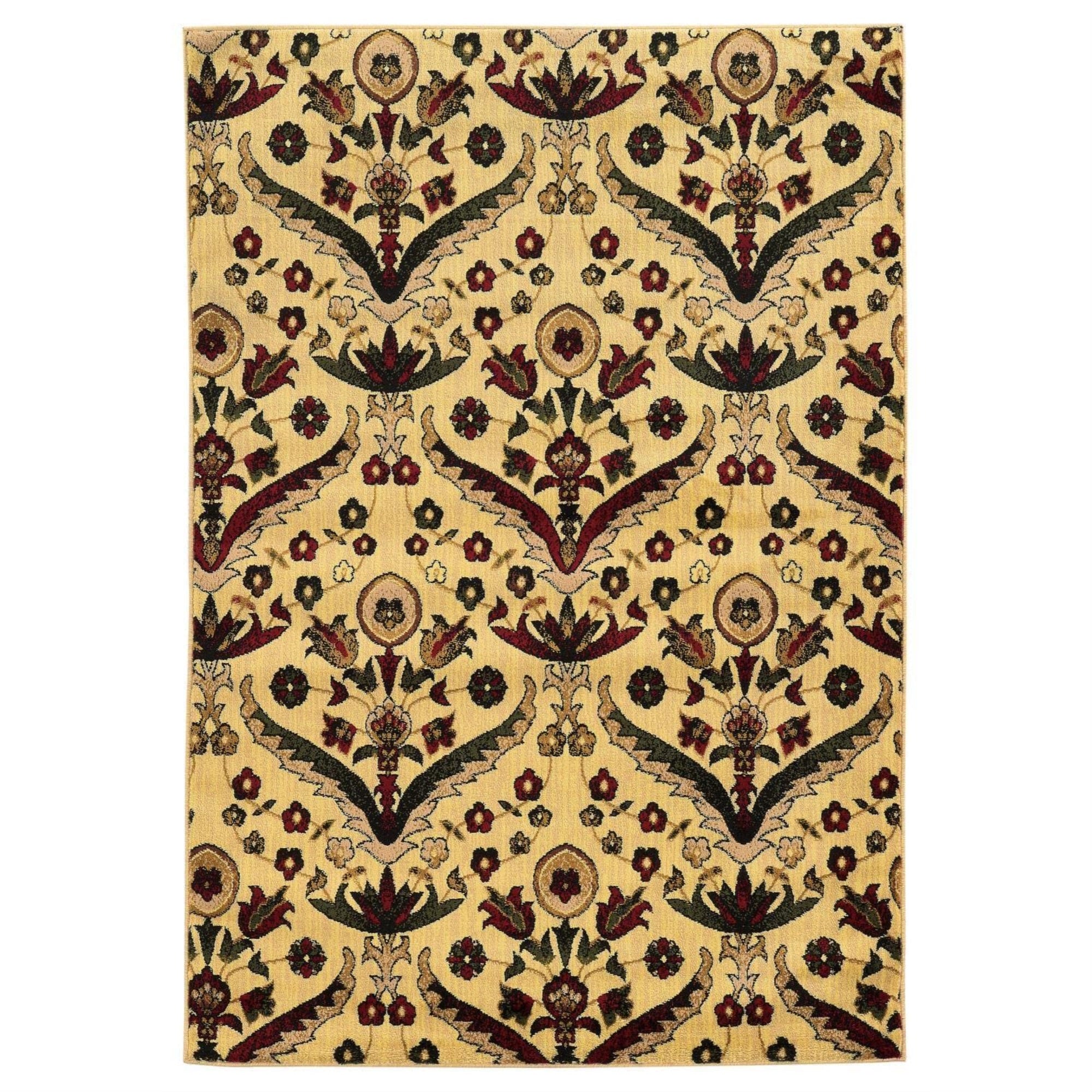 Linon Transitional 8 x 10 Rectangle Area Rugs with Cream Finish RUG-EE2781