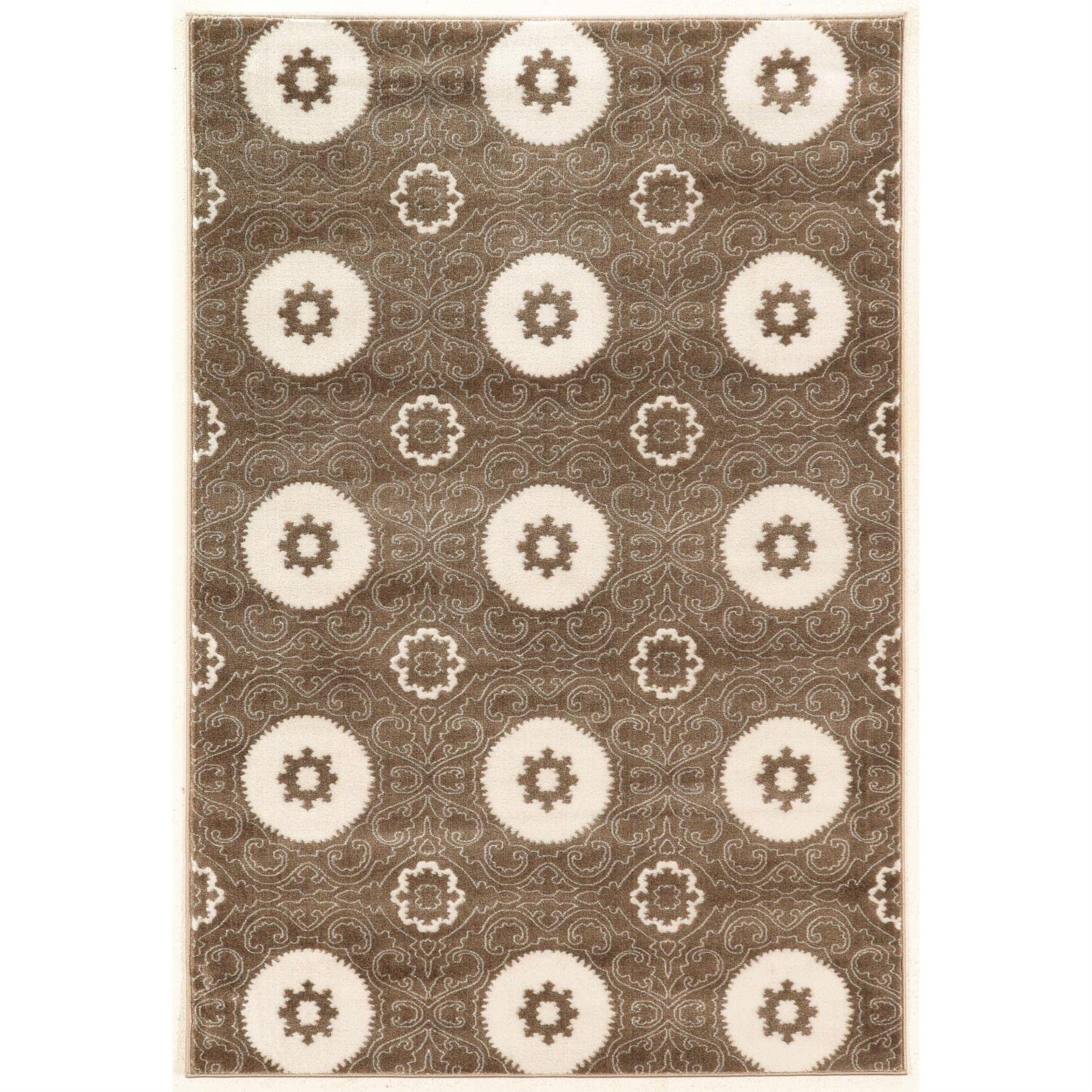 Linon Prisma Karma Dark Brown Rug (53-inch x 76-inch)
