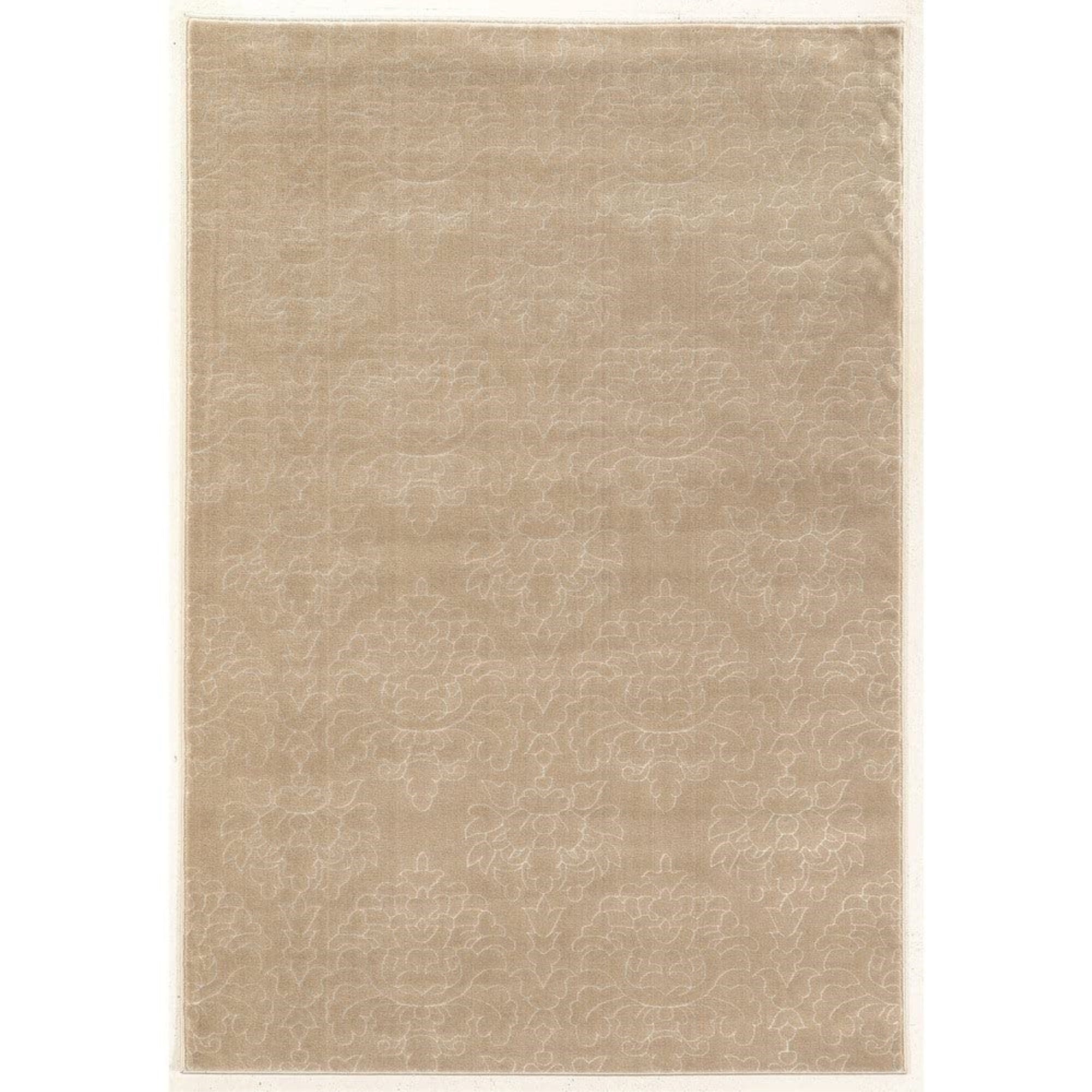 Linon Prisma Collection PA22 Rug 5 3 x 7 6 Lt Beige and White Rectangle