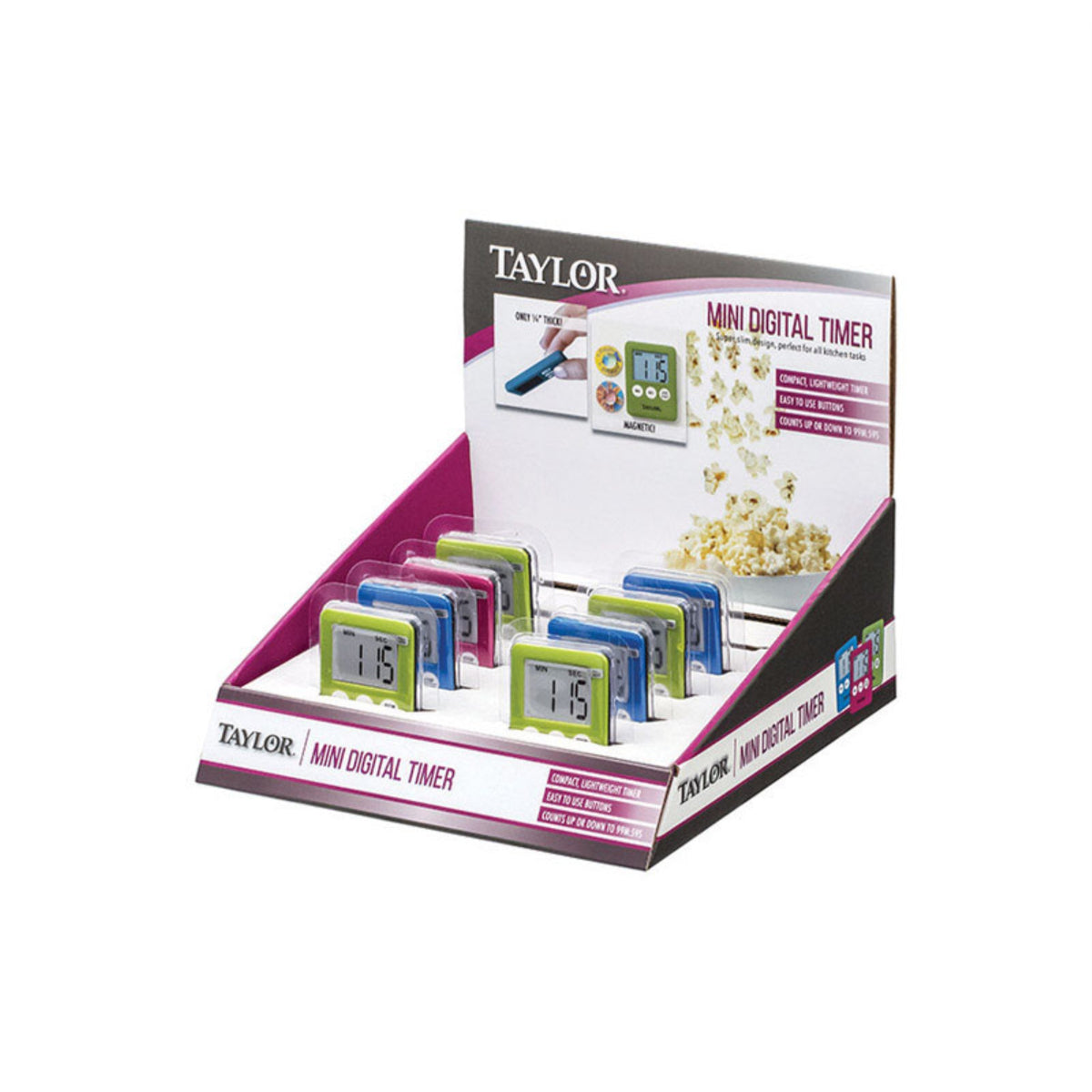Timer Mini Digital Asst (Pack Of 12)
