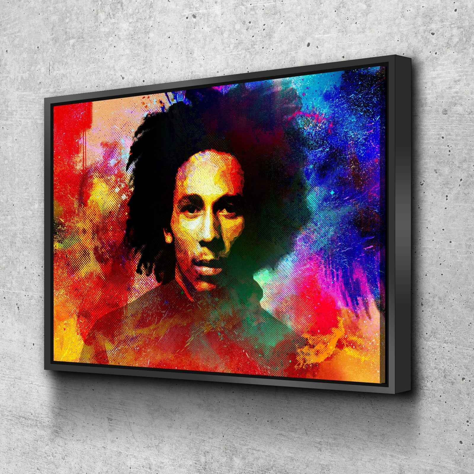 Bob Marley Abstract Canvas Wall Art