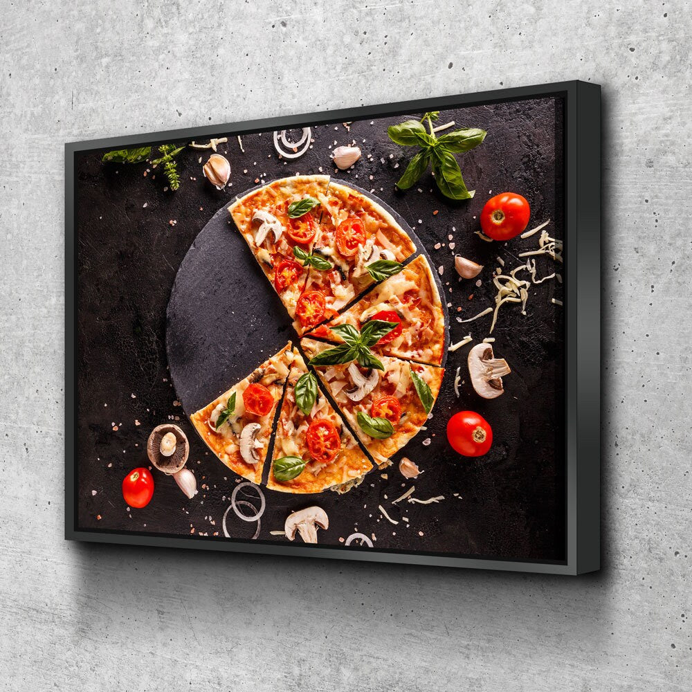 Pizza Canvas Wall Art, Pizza Place Decor, Restaurant Decor, Housewarming gift, Dining Room Art, Kitchen Art, Italian Pizza, Pizzeria Art
