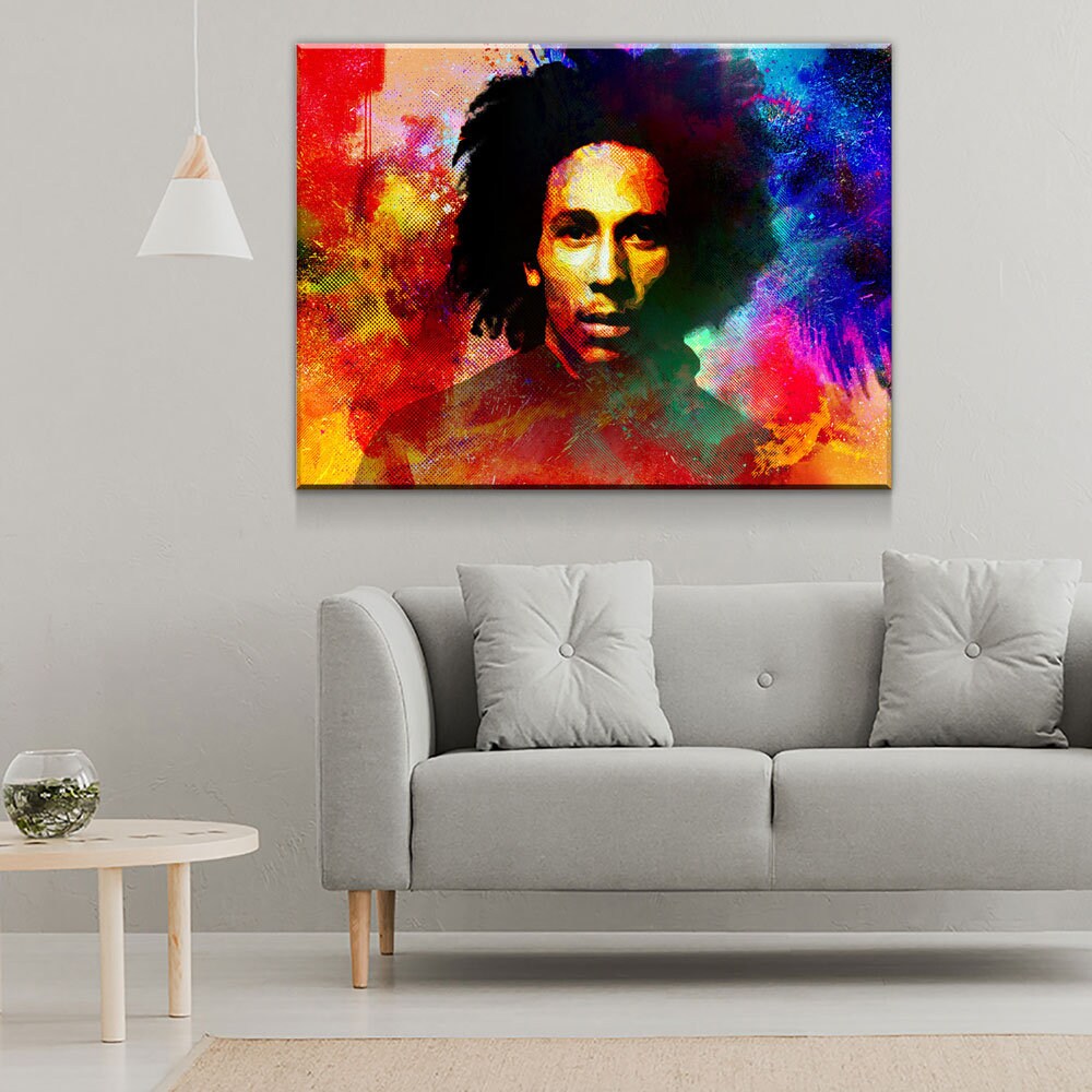 Bob Marley Abstract Canvas Wall Art