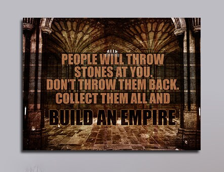Build An Empire Motivational Canvas Wall Art, Office Decor, Motivational Wall Decor, Success Quotes