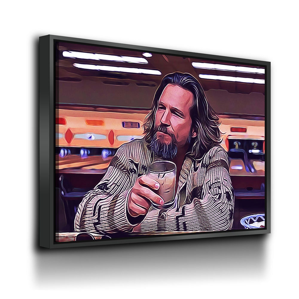 The Dude Canvas Wall Art, The Big Lebowski, The Dude Canvas Print, The Dude Lives On, Abstract Art, 1 Piece Wall Art Set