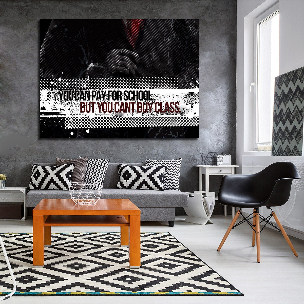 You Can Pay For School But You Cant Buy Class Motivational Canvas Wall Art, Motivational Decor, Office Decor, Motivational Quote