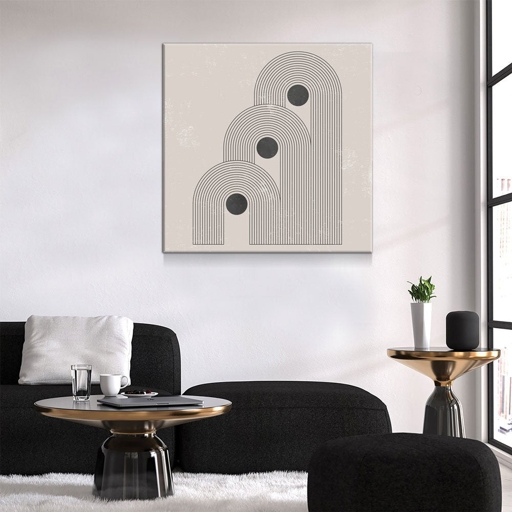 Abstract Contemporary Canvas Wall Art, Mid Century Art, Geometric Balance Art, Modern Art, Office Decor, Boho Art, Home Office