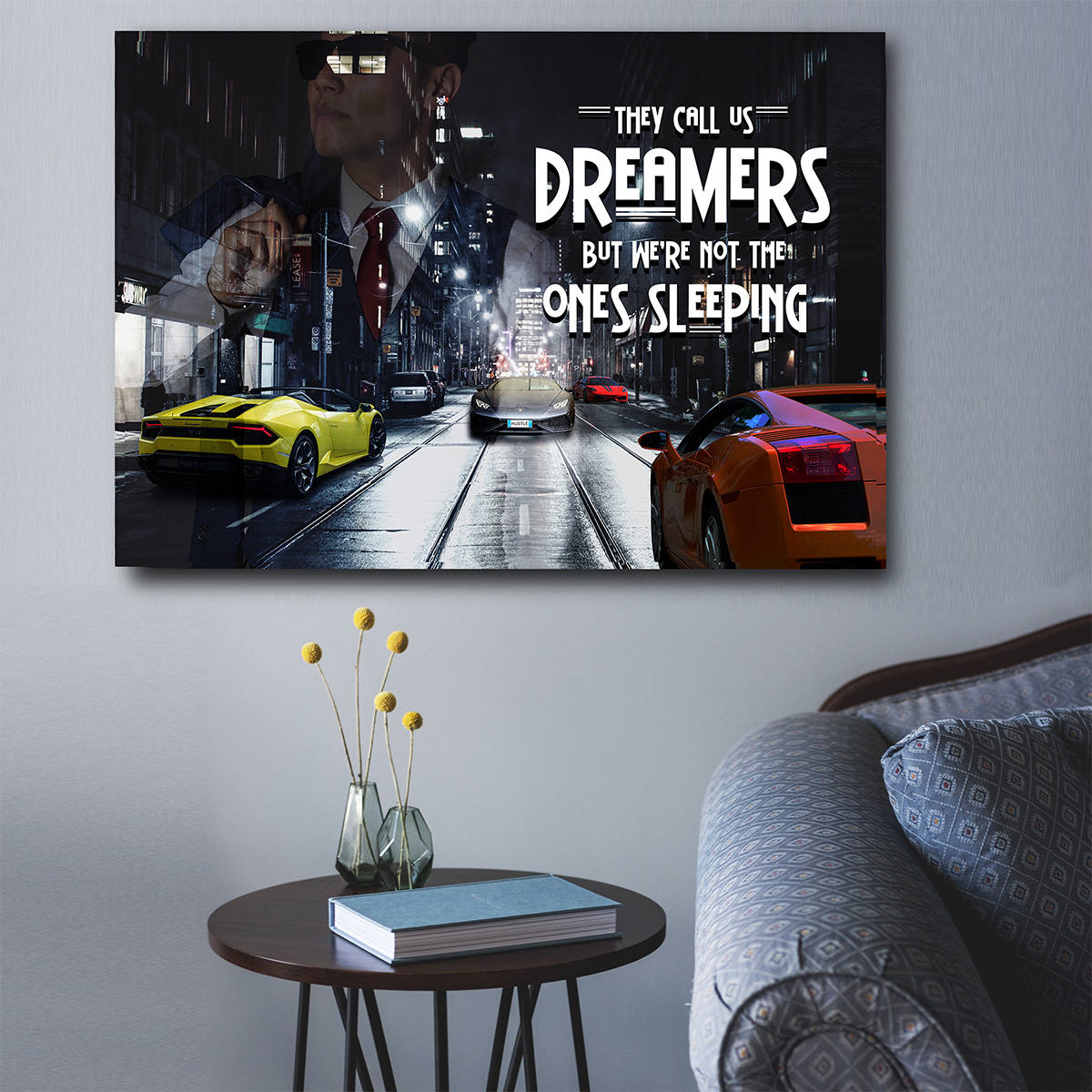 They Call Us Dreamers Motivational Canvas Wall Art, Motivation Quotes, Office Decor, Motivational Wall Decor, Success Quotes, Hustle Art