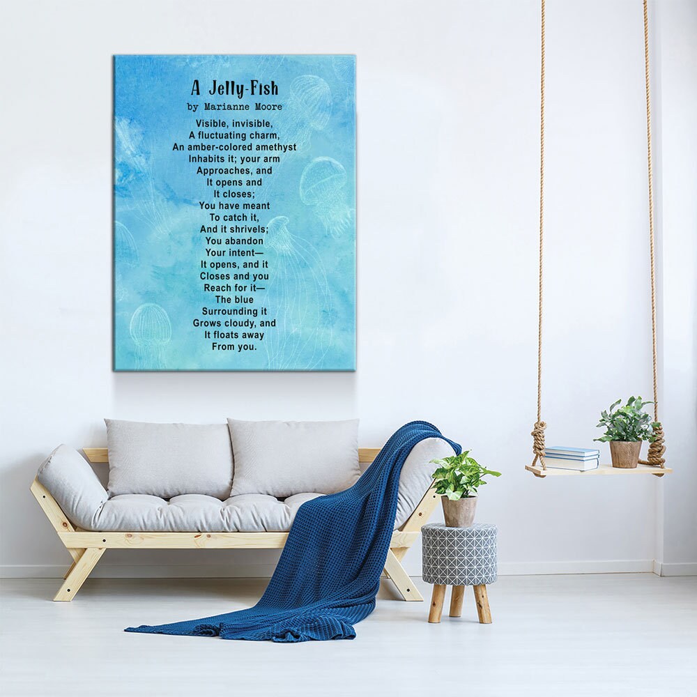 A Jelly-Fish Poem By Marianne Moore, Marianne Moore Poem, Graduation Gift, Graduation Idea, Visible, Invisible