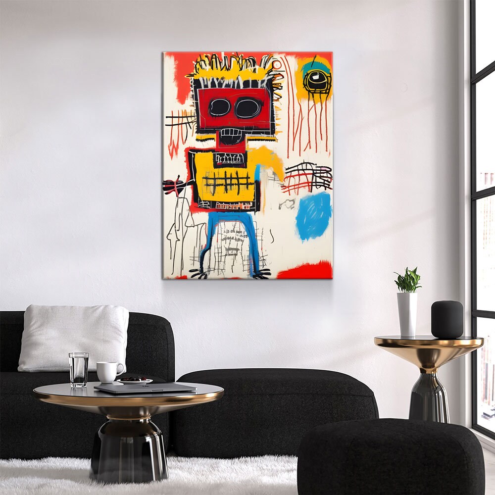 The Catch Canvas Wall Art, Contemporary Art, Neo-expressionism, Primitivism, Abstract Expressionist, Abstract Decor, Basquiat Inspired Art