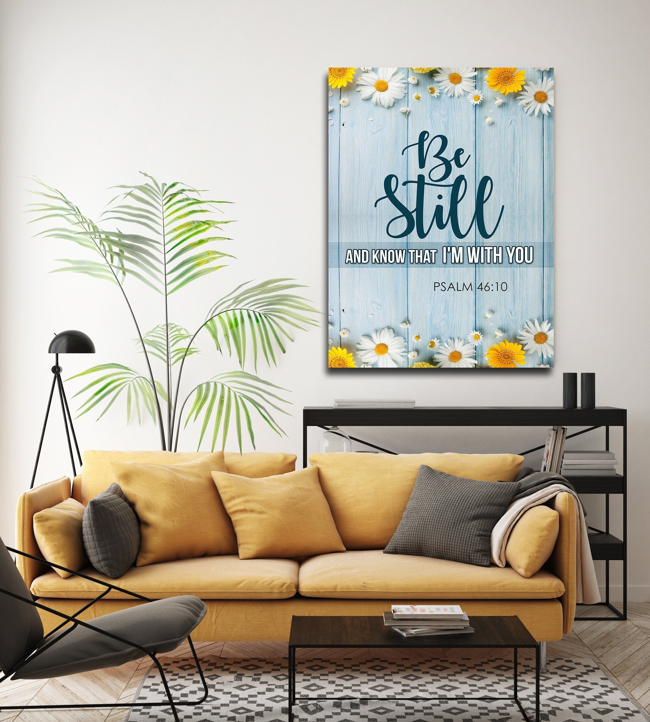 Be Still And Know That I'm With You Canvas Wall Art, Psalm 46:10, Religious Quote
