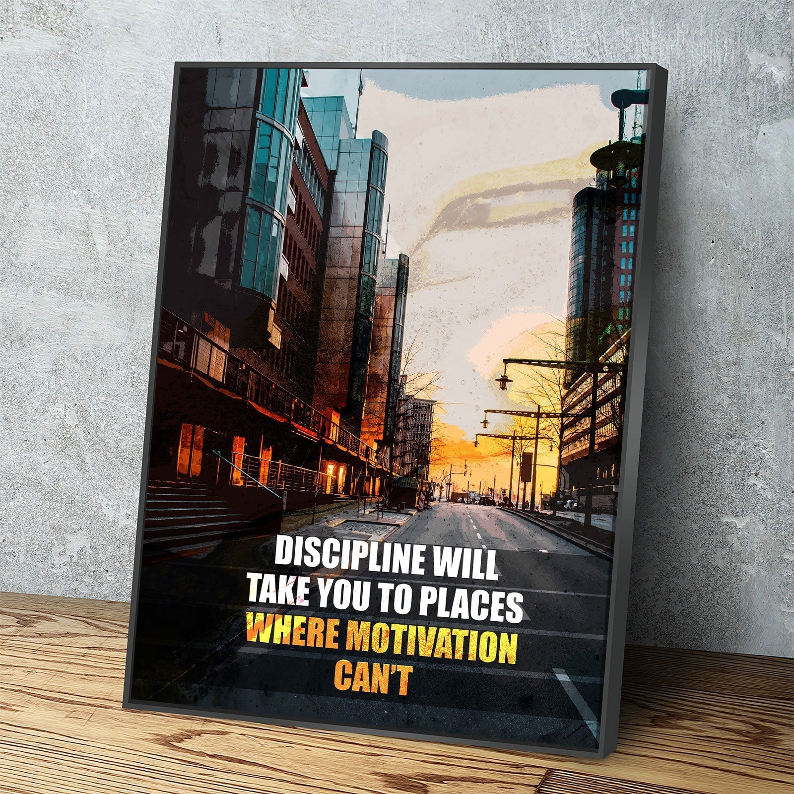 Discipline Will Take You Places Canvas Wall Art, Office Decor, Motivational Decor, Success Quote, Discipline, Motivation Sign