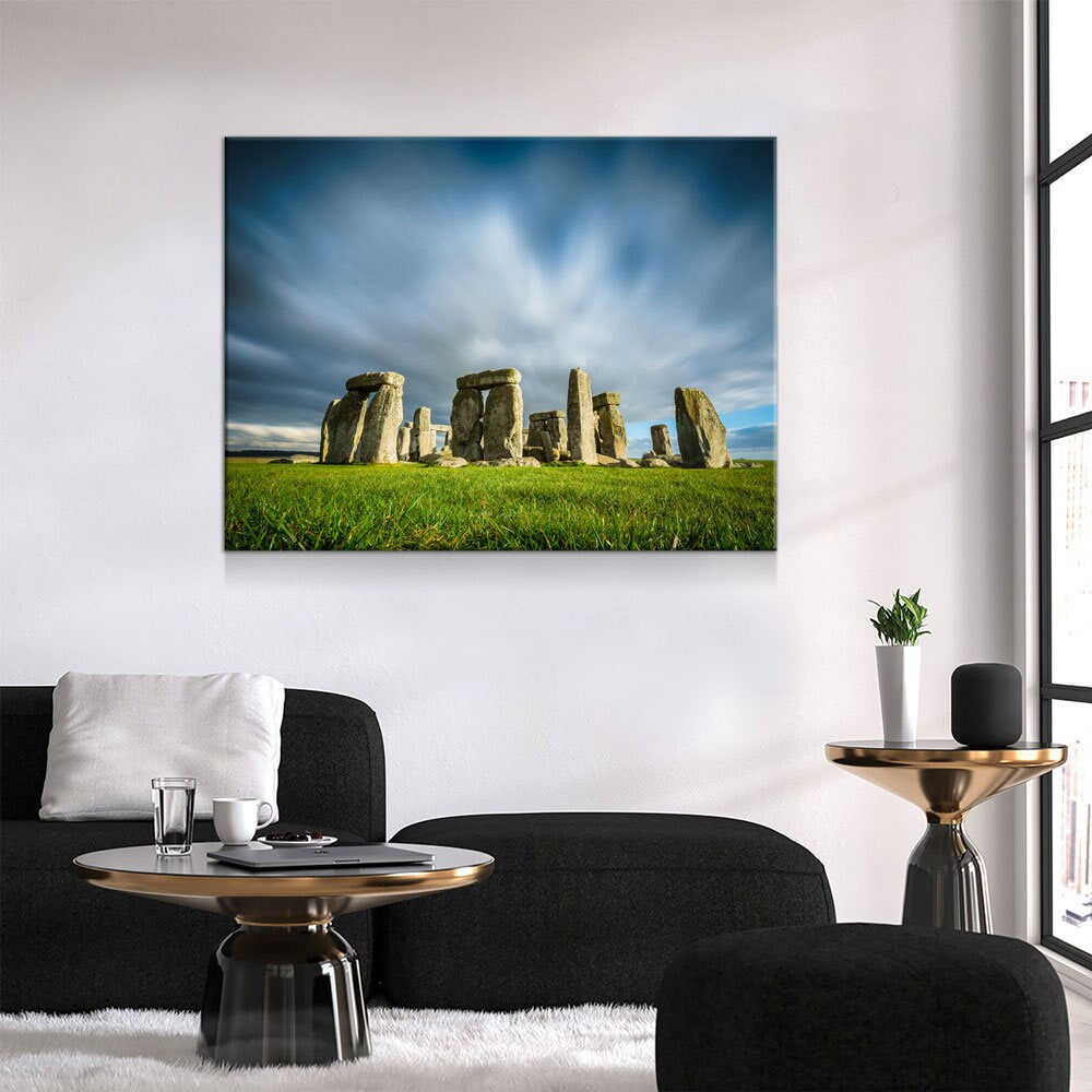 Stonehenge Canvas Wall Art, Prehistoric Monument Decor, Wiltshire England, Stanheng, Henge-cliff