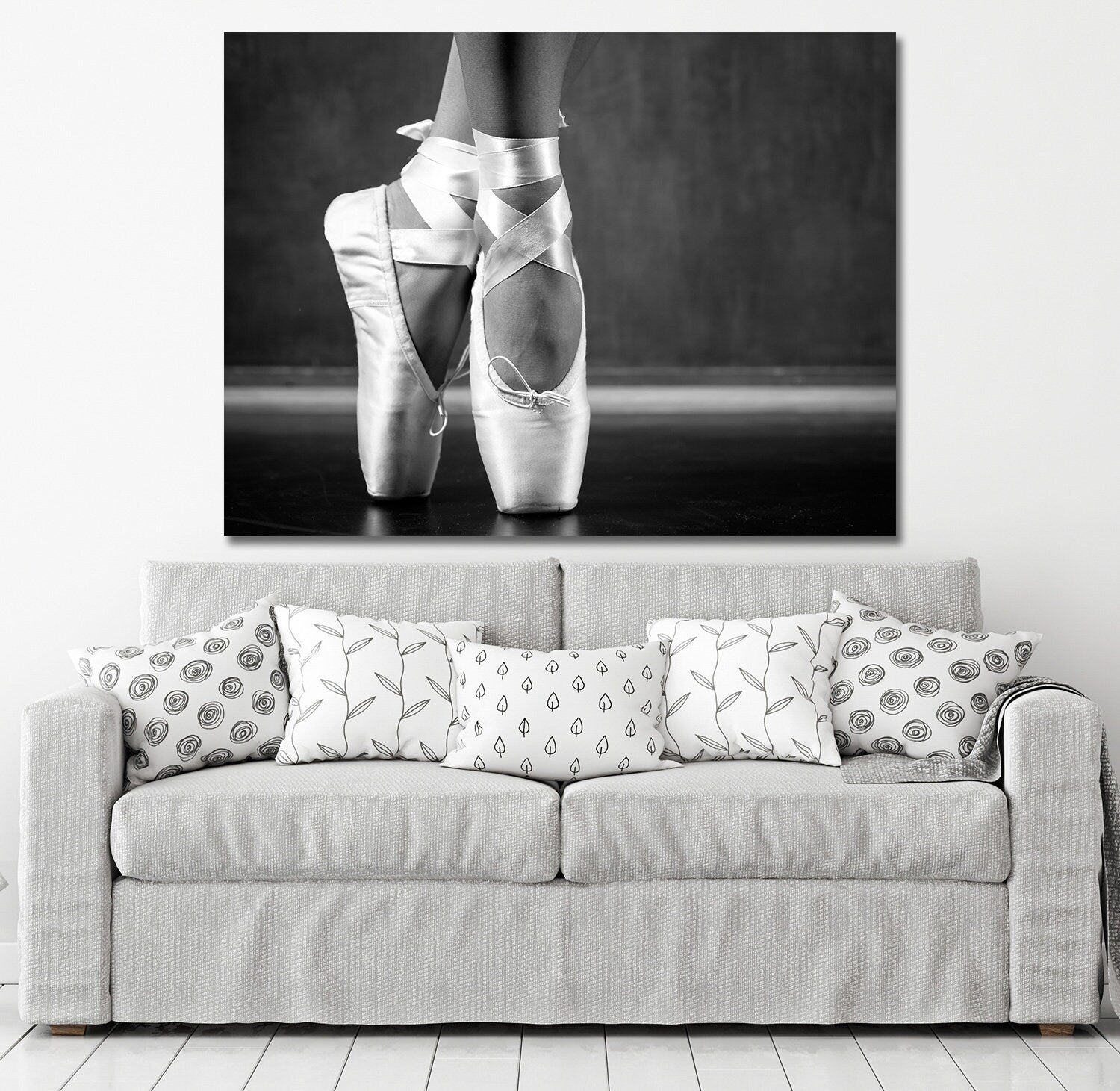 Ballerina Canvas Wall Art, Ballet Art, Ballerina Wall Art, Young Dancing Ballerina, Dance Decor, Dance Class