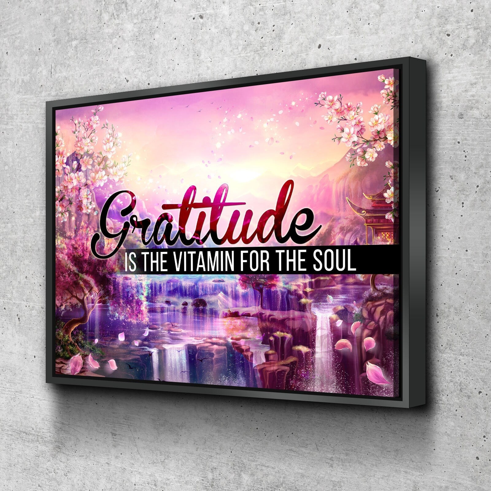 Gratitude Is The Vitamin For The Soul Canvas Wall Art, Inspirational Quotes, Gratitude Quotes, Motivational Quotes, Affirmations