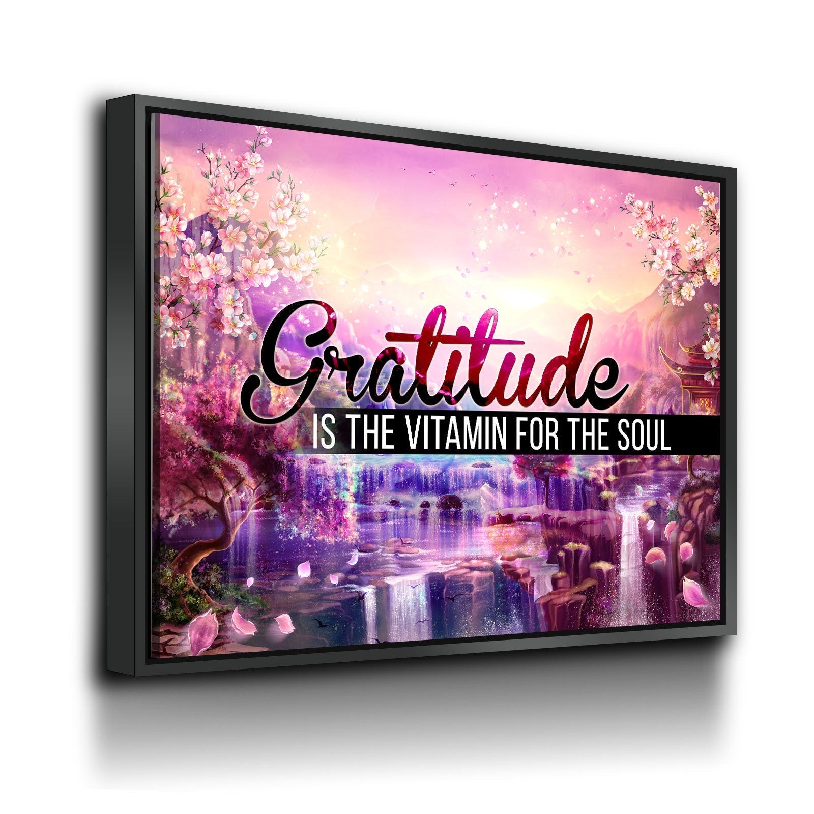 Gratitude Is The Vitamin For The Soul Canvas Wall Art, Inspirational Quotes, Gratitude Quotes, Motivational Quotes, Affirmations