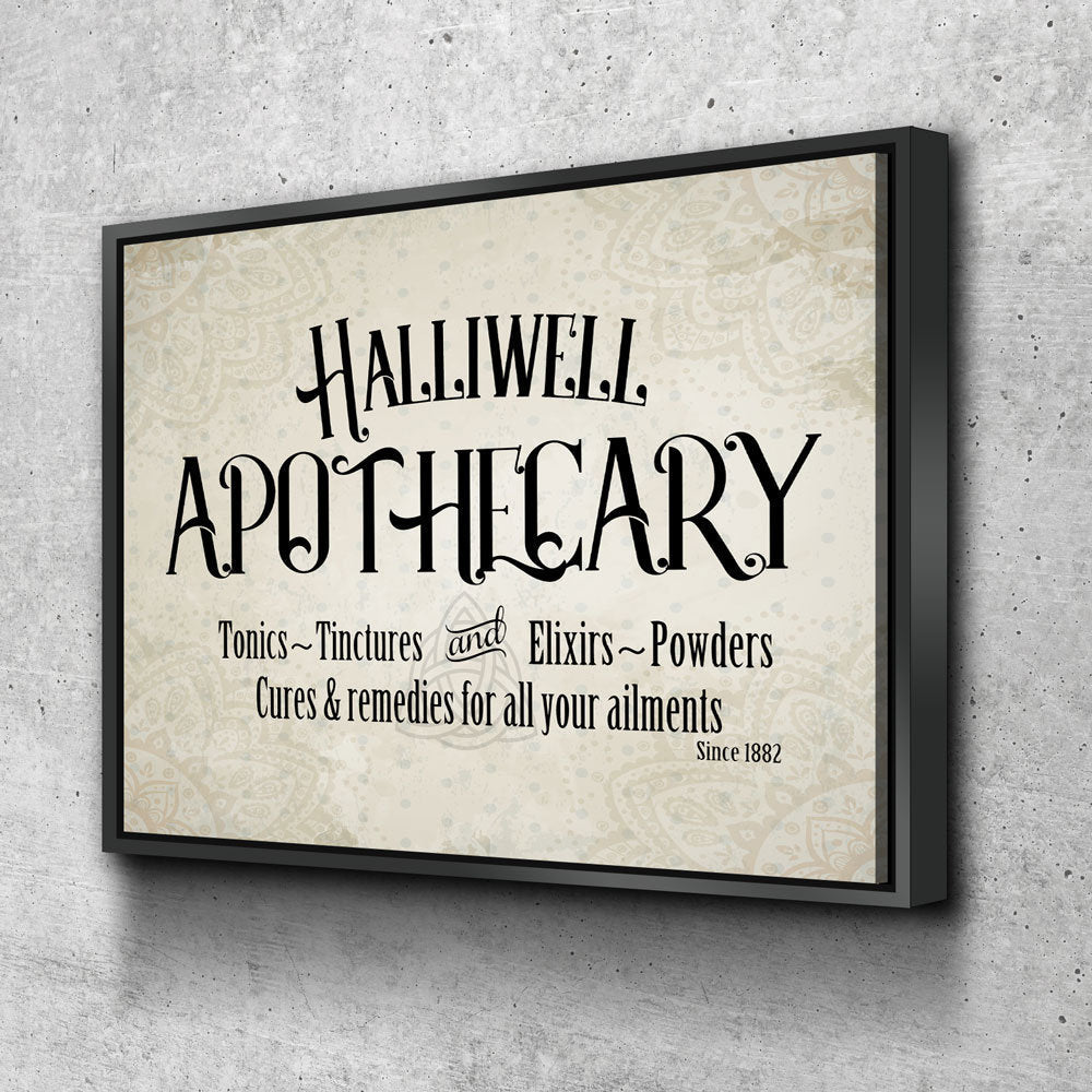 Halliwell Apothecary Canvas Wall Art, Tonics, Tinctures and Elixirs, Powders Since 1882, Charmed Decor
