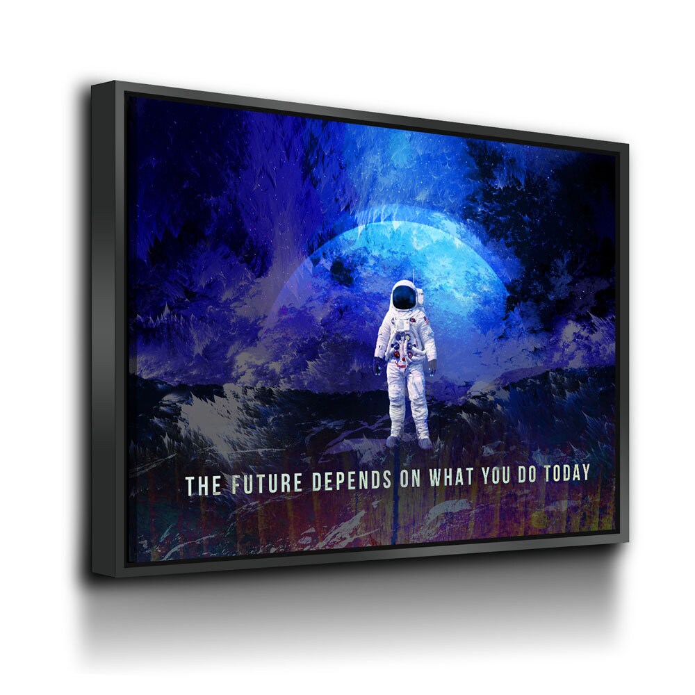 The Future Depends On What You Do Today Canvas Wall Art, Office Decor, Motivational Decor, Space Decor