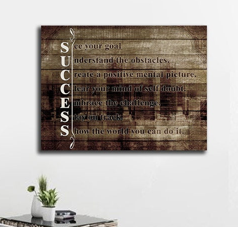 Success Motivational Canvas Wall Art, Office Decor, See Your Goal, Success Quotes, Success Decor, Motivational Wall Art