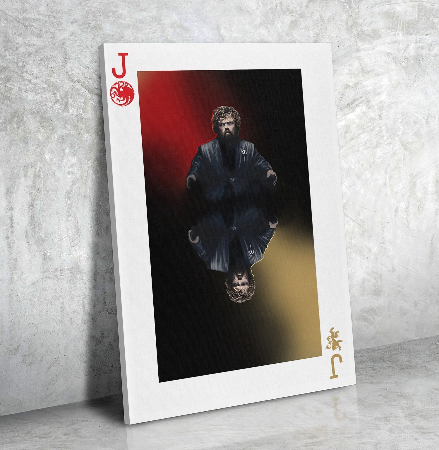 Tyrion Lannister Joker Card, Canvas Wall Art, GOT, Tyrion Canvas