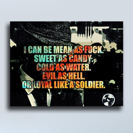 Loyal Like A Soldier Canvas Wall Art, Motivational Wall Art, Motivational Decor, Office Decor, Inspirational Art