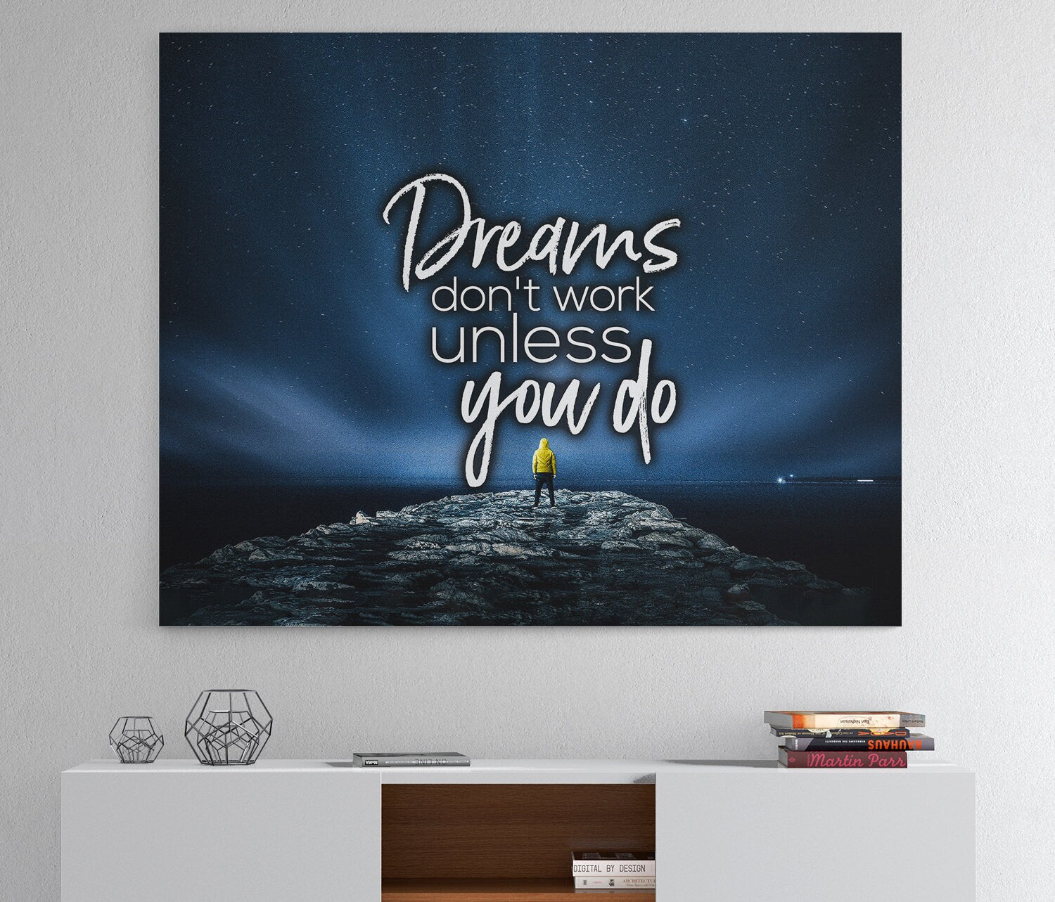 Dreams Only Work If You Do Canvas Wall Art, Motivational Wall Art, Motivational Quotes, Dream Big, Success Quotes, Office Decor