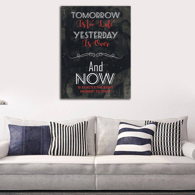 Now Is The Right Moment To Start Motivational Canvas Wall Art