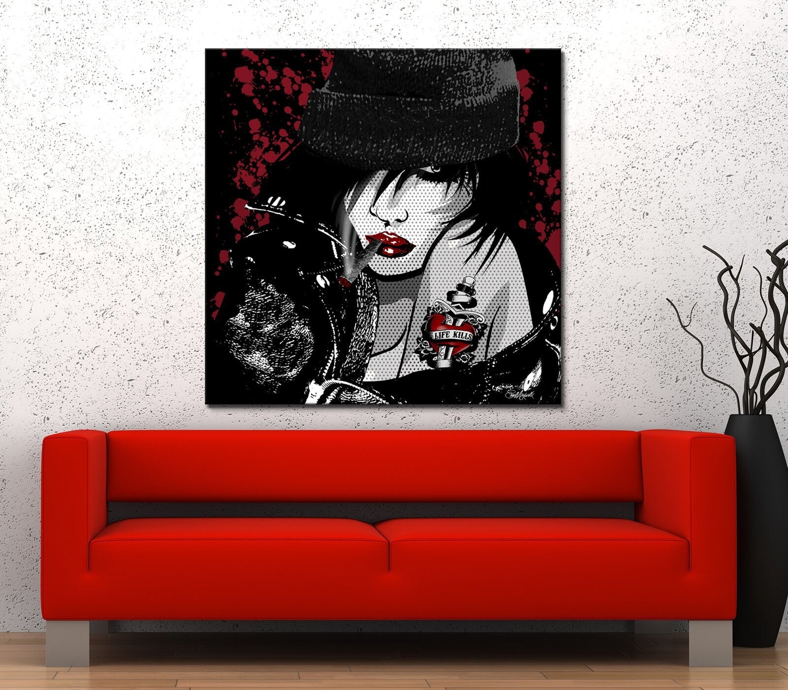 Toxic Girl Canvas Wall Art, Pop Art Decor, Club Art, Pop Culture Art