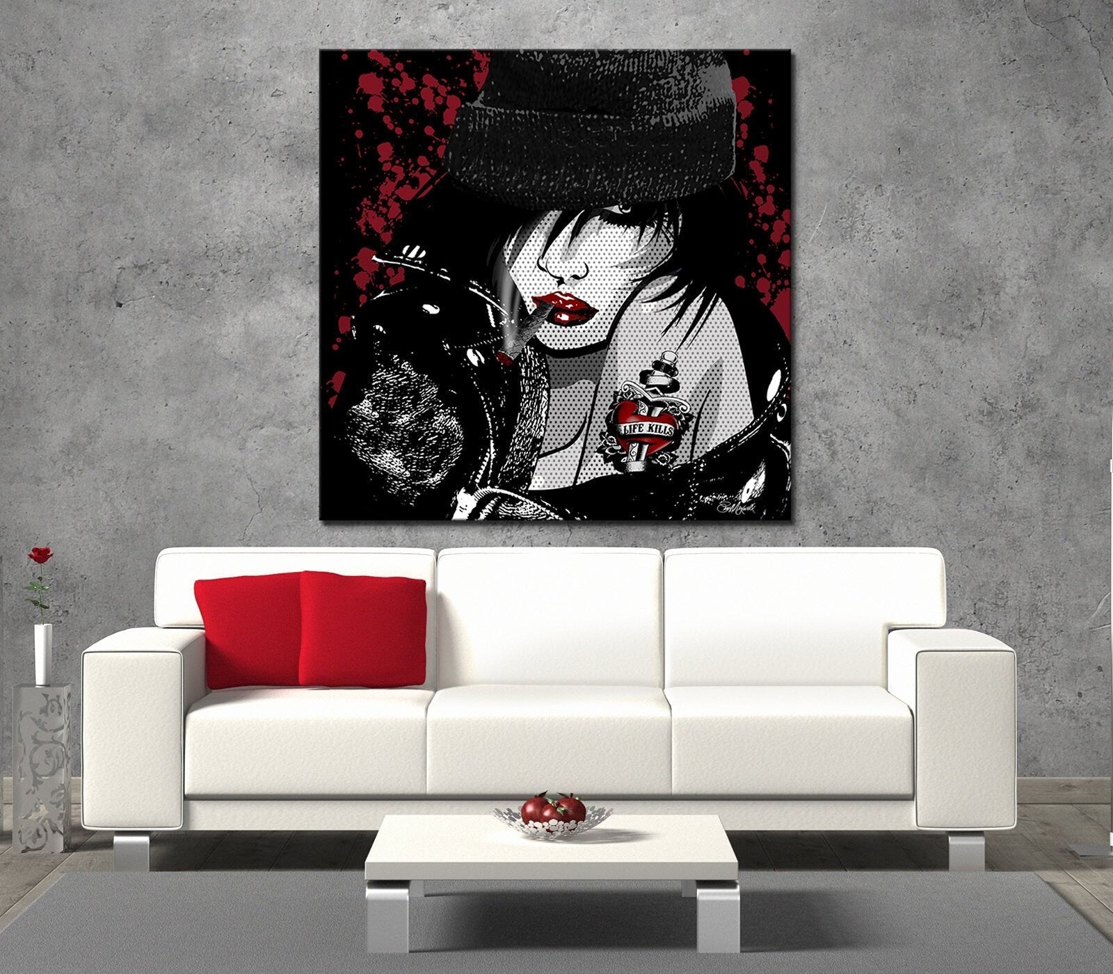 Toxic Girl Canvas Wall Art, Pop Art Decor, Club Art, Pop Culture Art