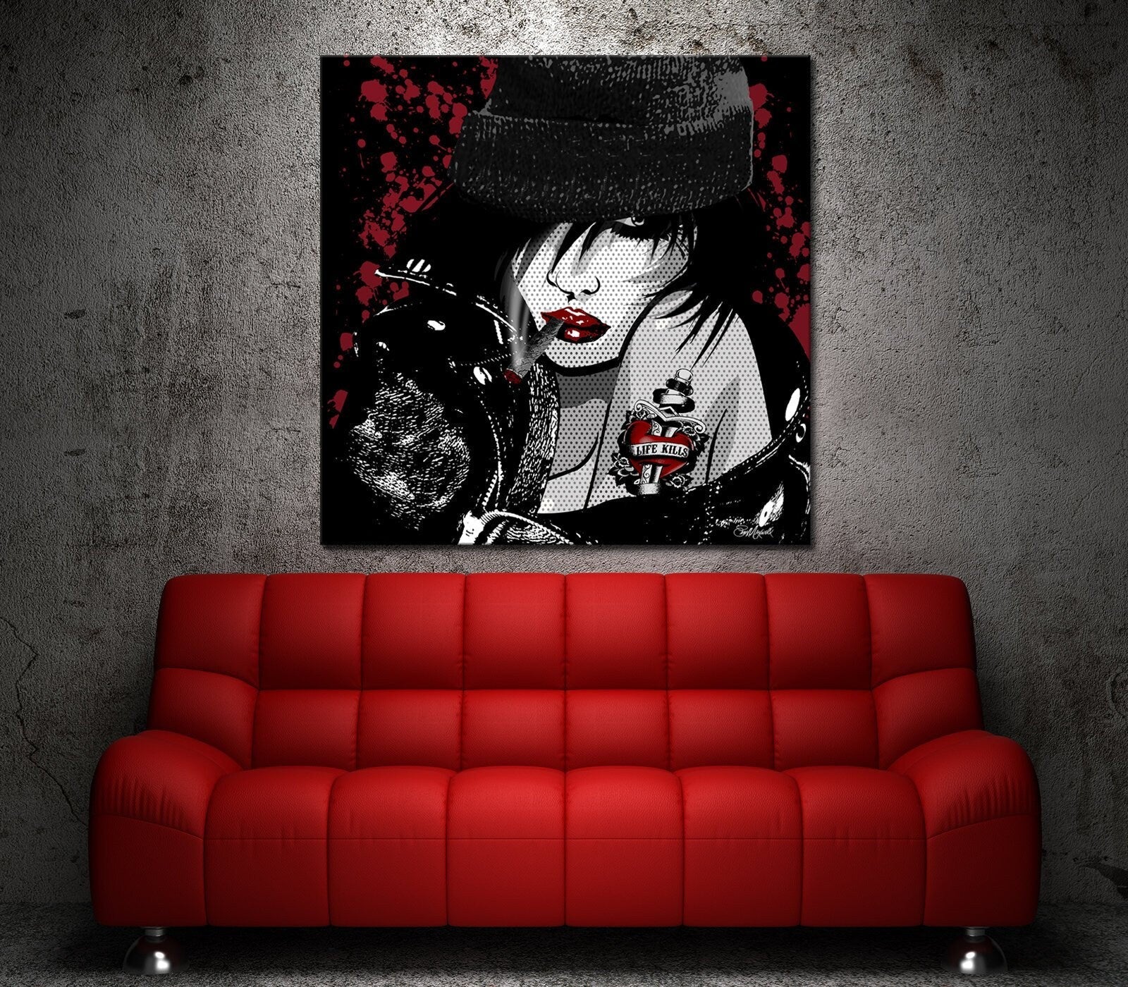 Toxic Girl Canvas Wall Art, Pop Art Decor, Club Art, Pop Culture Art