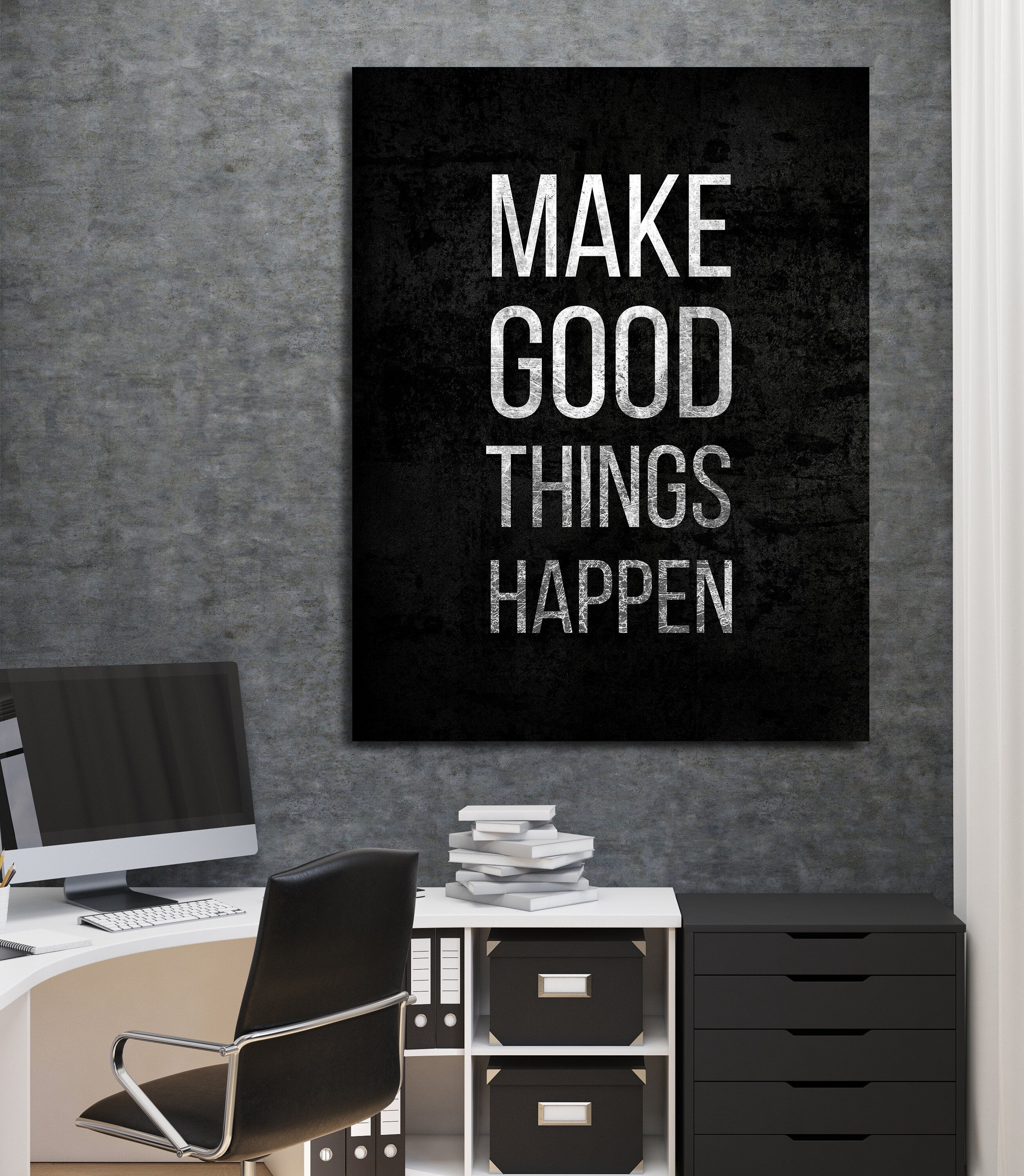 Make Good Things Happen Canvas Wall Art, Motivational Decor, Office Decor, Success Quotes, Motivational Quotes