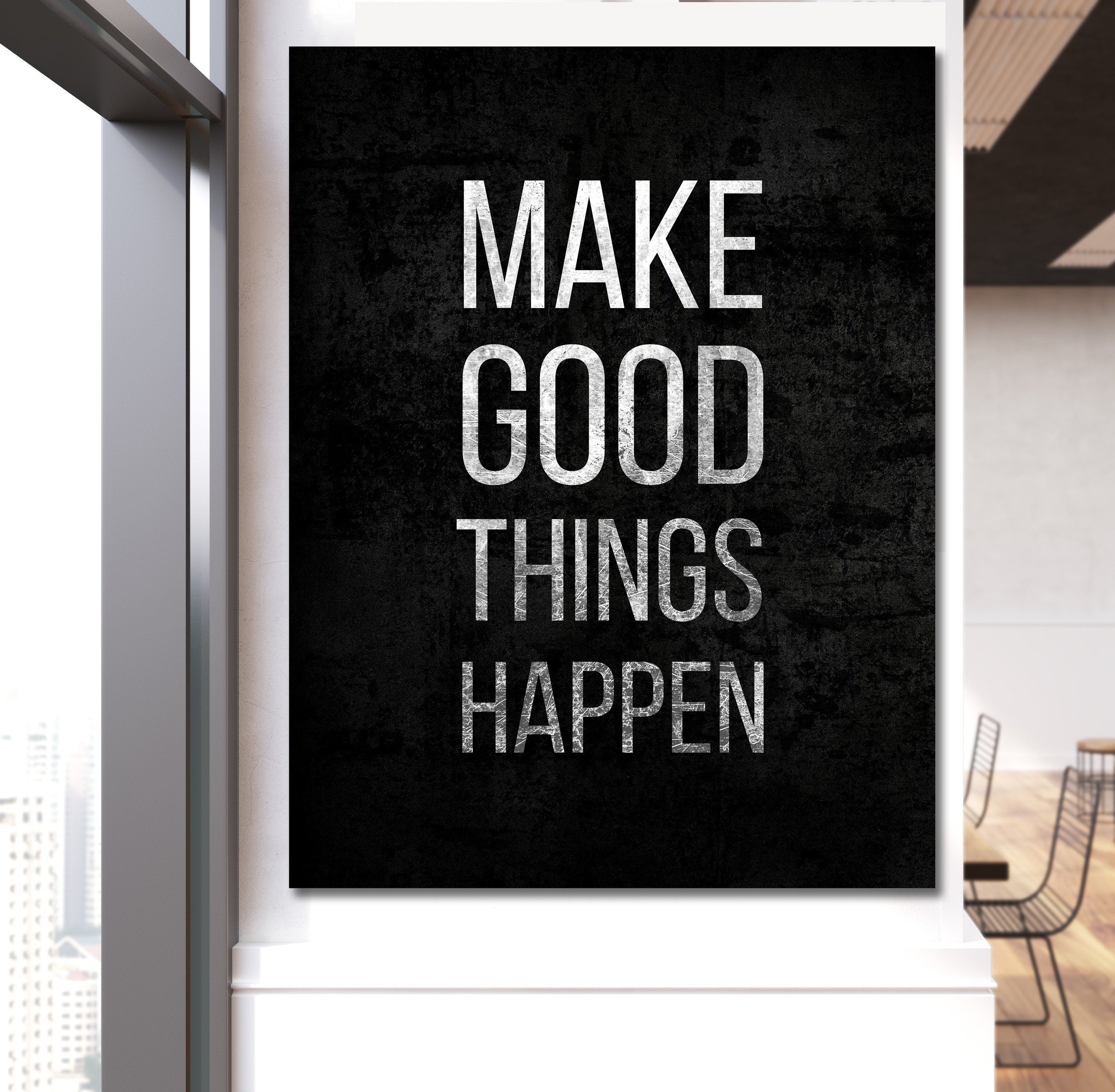Make Good Things Happen Canvas Wall Art, Motivational Decor, Office Decor, Success Quotes, Motivational Quotes
