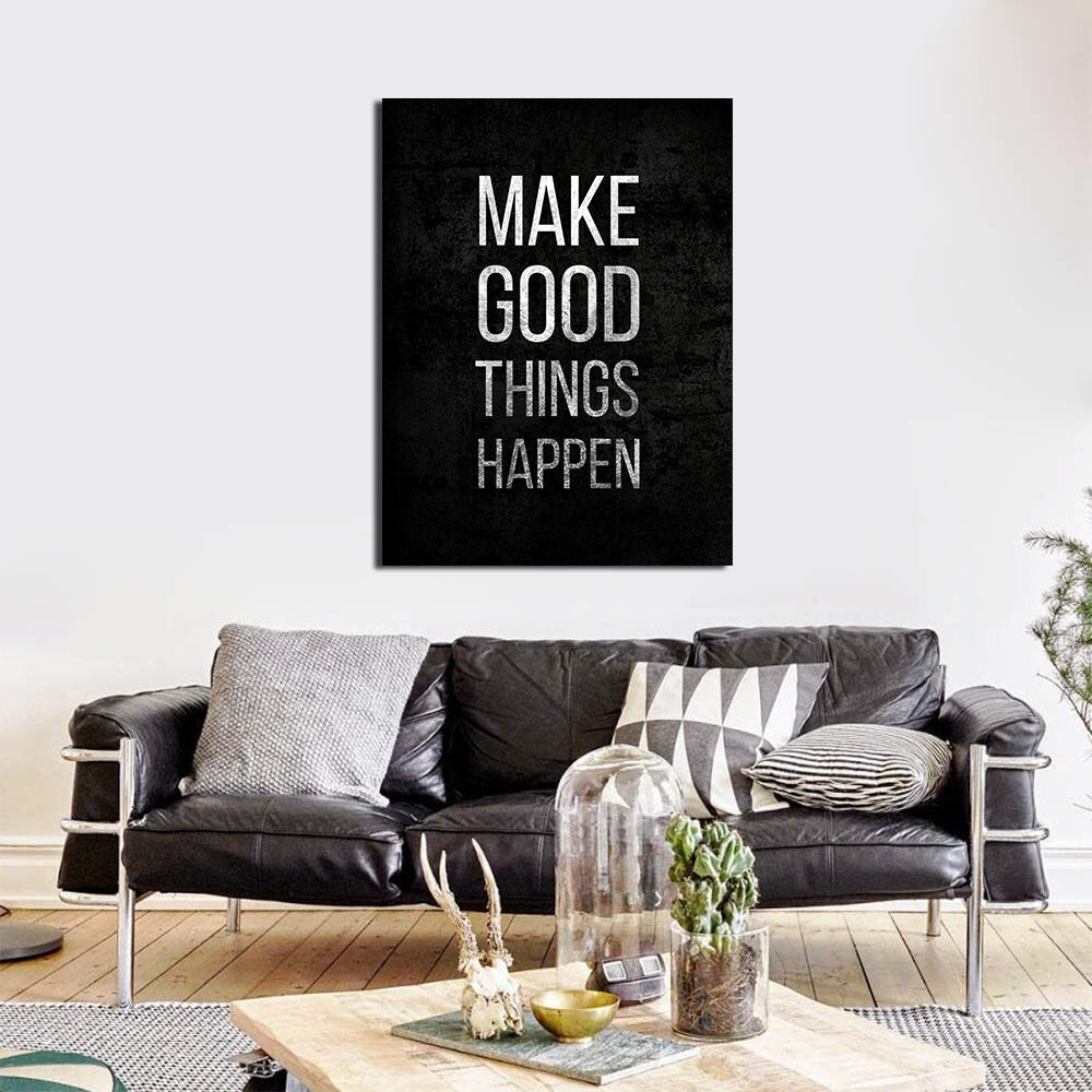 Make Good Things Happen Canvas Wall Art, Motivational Decor, Office Decor, Success Quotes, Motivational Quotes