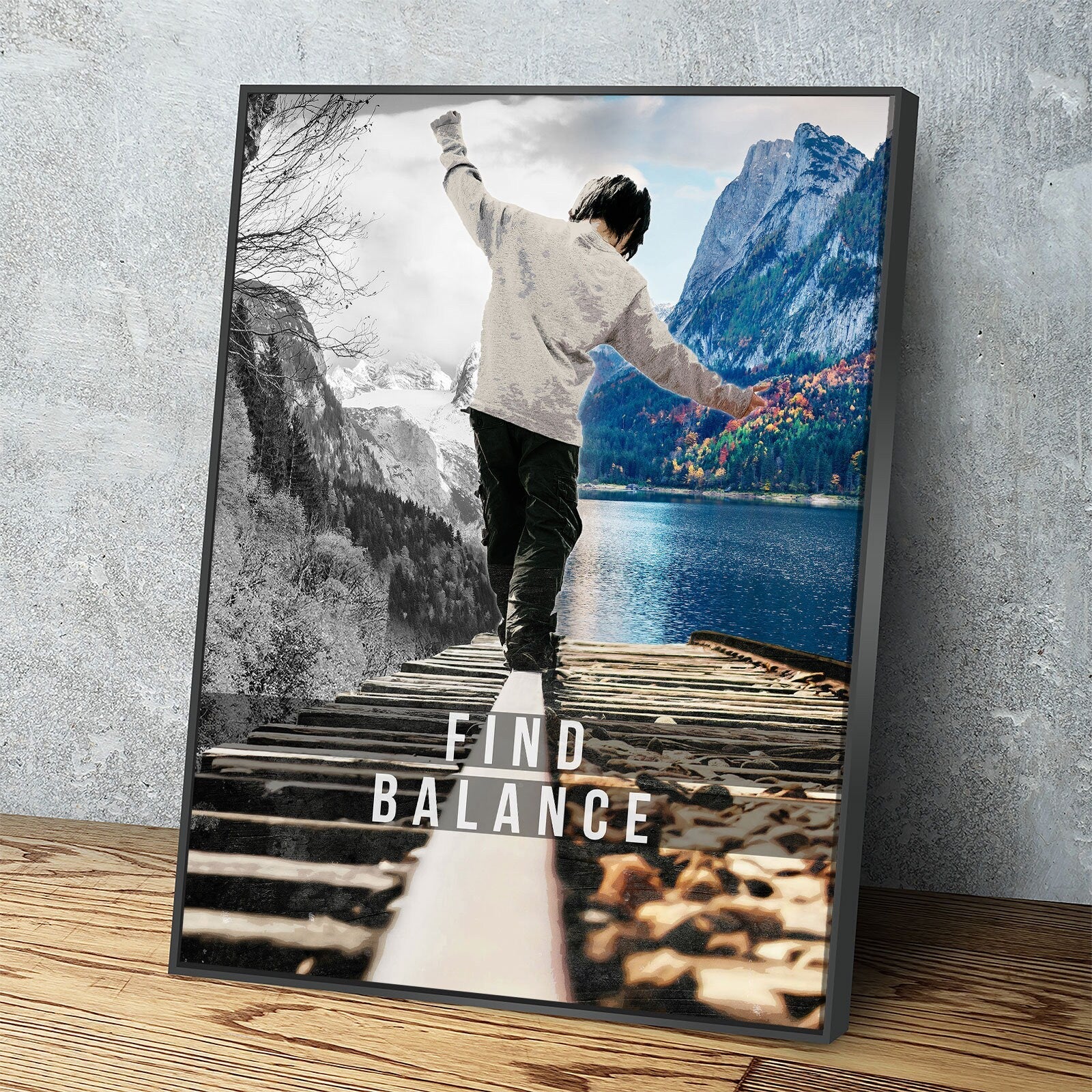 Find Balance Canvas Wall Art, Motivational Decor, Inspirational Decor, Life Balance