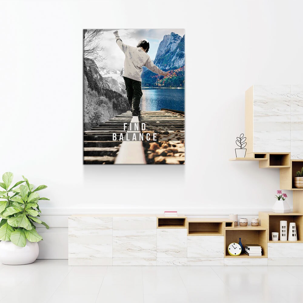 Find Balance Canvas Wall Art, Motivational Decor, Inspirational Decor, Life Balance