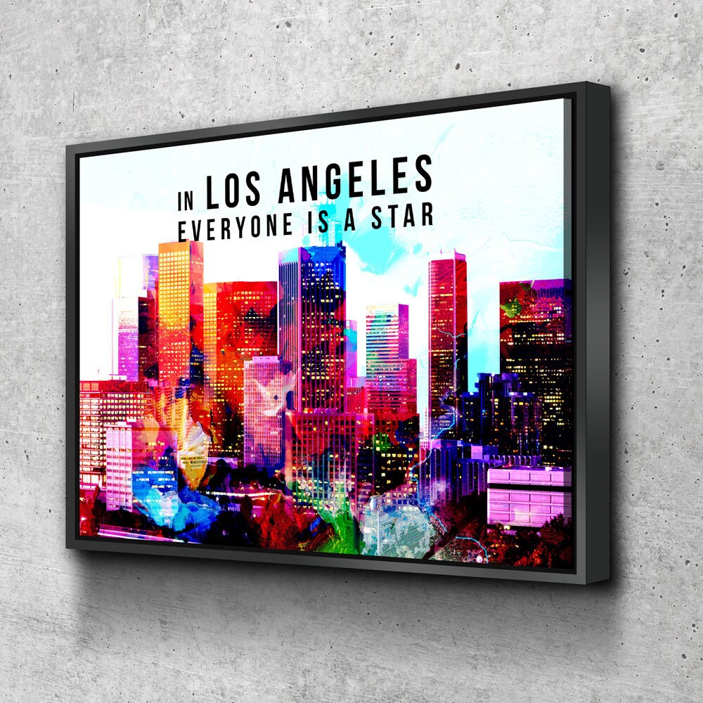 Los Angeles Canvas Wall Art, California Decor, Los Angeles Art, LA Wall Art, LA Decor, In Los Angeles Everyone Is a Star
