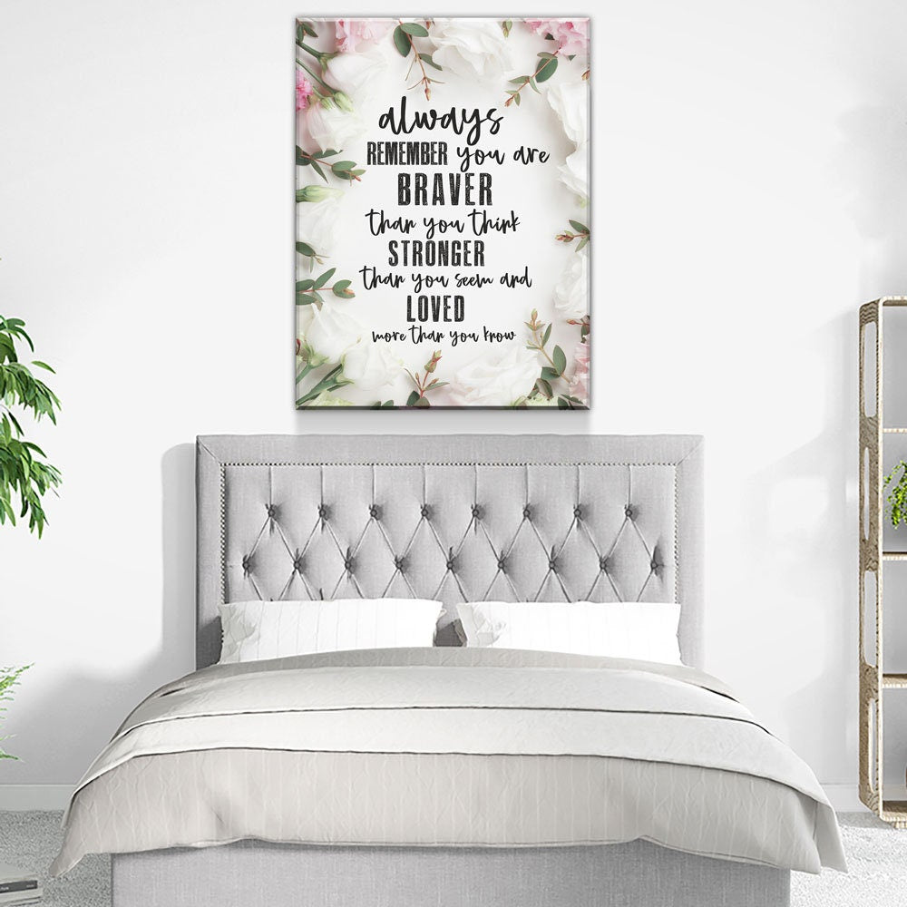 Always Remember You Are Loved Canvas Wall Art, Inspirational Decor, Inspirational Quotes