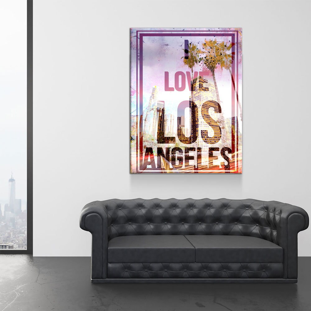 I Love Los Angeles Canvas Wall Art, California Decor, Los Angeles Art, LA Wall Art, LA Decor, Office Decor