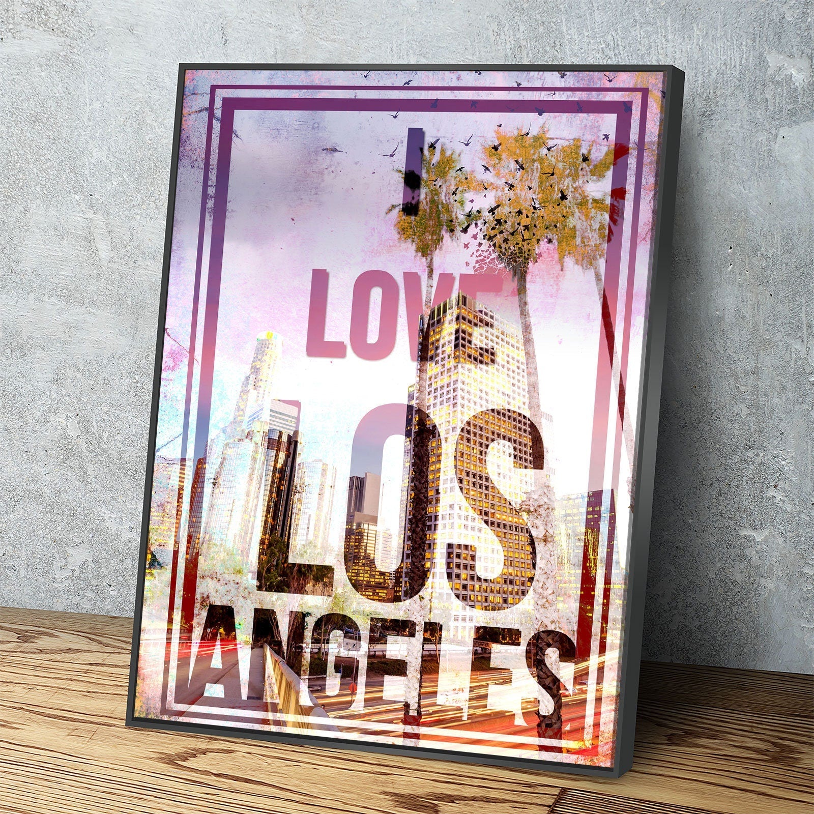 I Love Los Angeles Canvas Wall Art, California Decor, Los Angeles Art, LA Wall Art, LA Decor, Office Decor