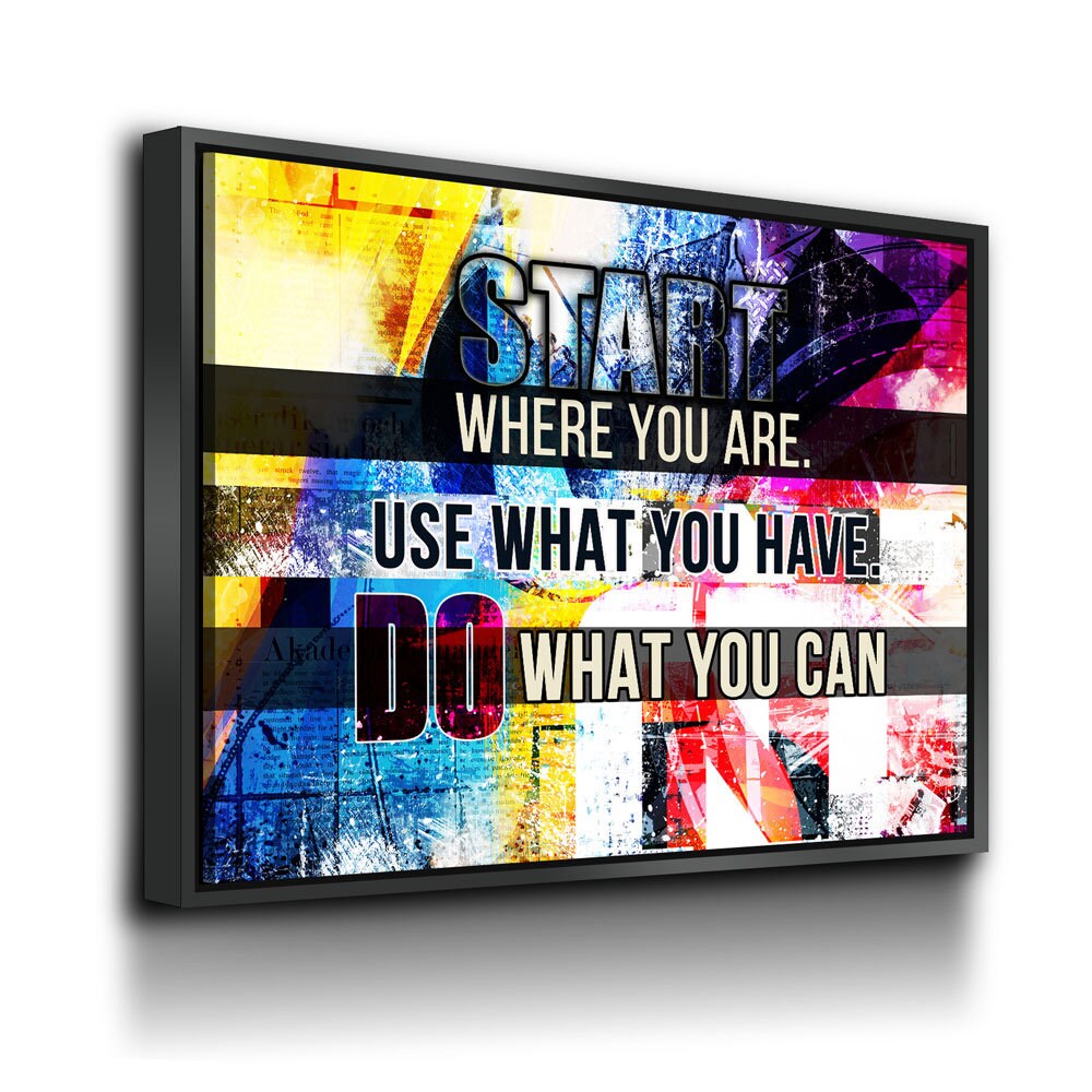 Start Where You Are Use What You Have Do What You Can Canvas Wall Art, Office Decor, Inspirational Quote, Motivational Wall Decor