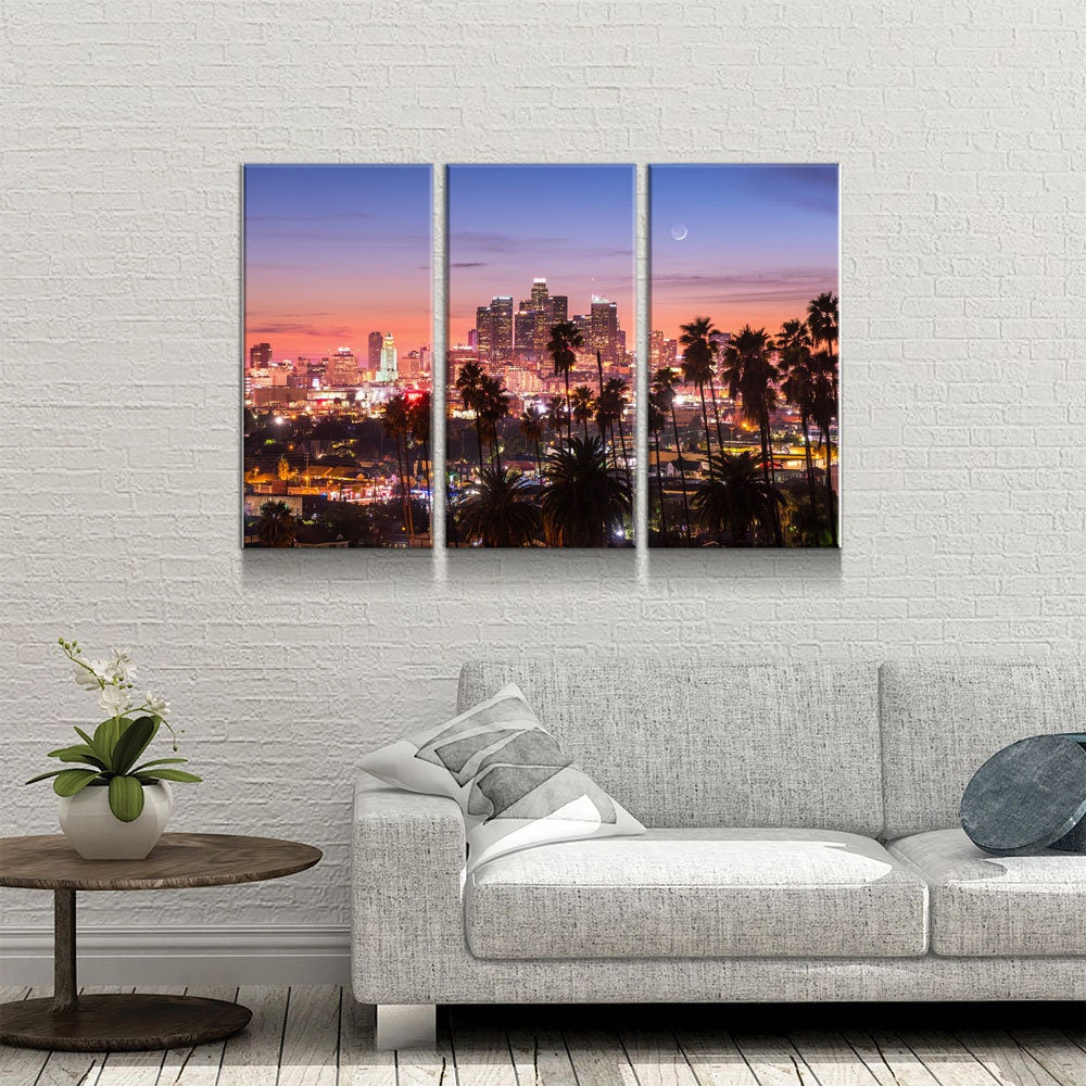 Los Angeles 3 Piece Wall Art, Los Angeles  Canvas Print,Los Angeles 3 Piece Wall Art Set