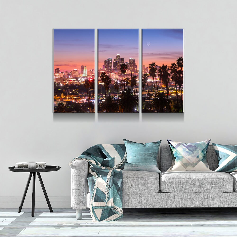 Los Angeles 3 Piece Wall Art, Los Angeles  Canvas Print,Los Angeles 3 Piece Wall Art Set