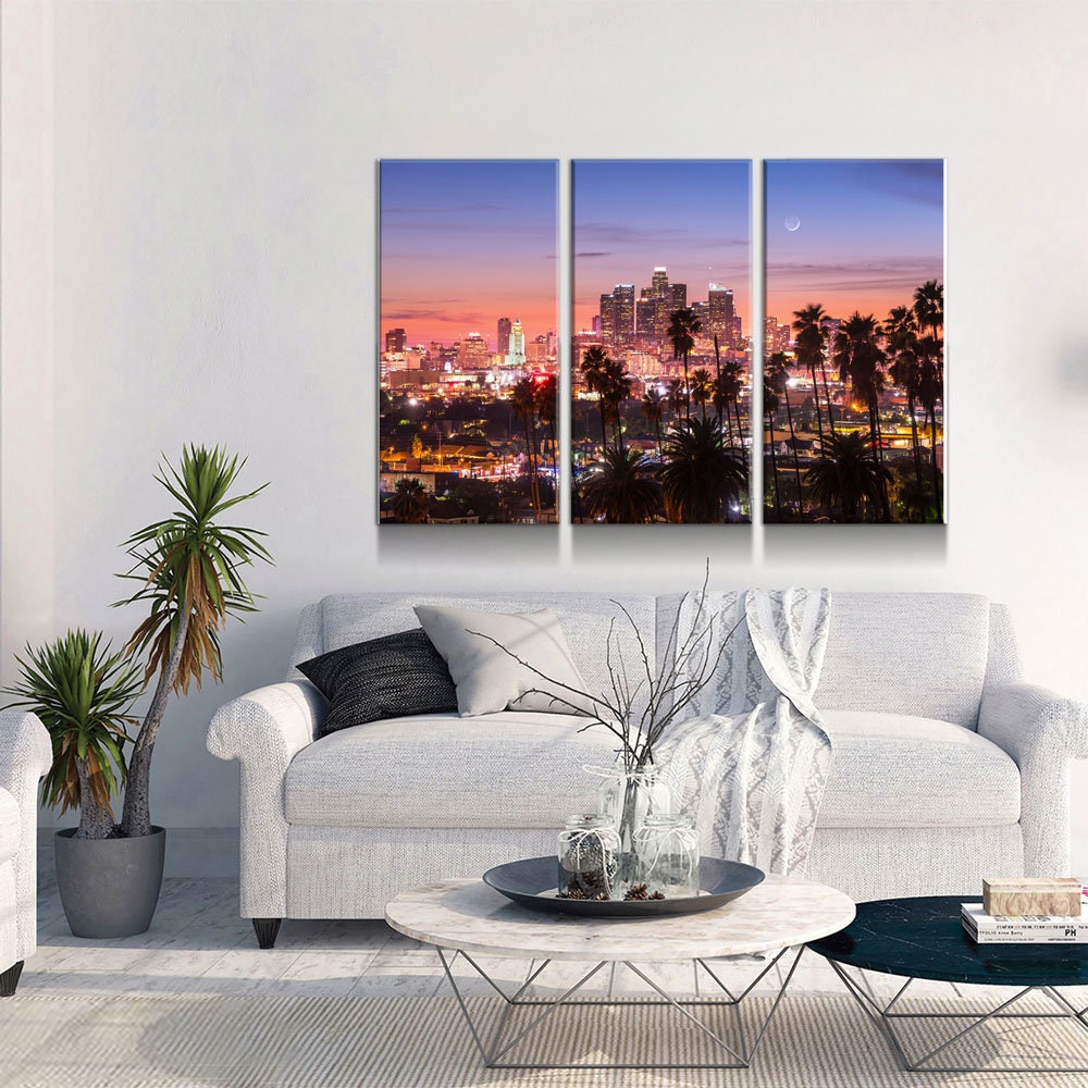 Los Angeles 3 Piece Wall Art, Los Angeles  Canvas Print,Los Angeles 3 Piece Wall Art Set