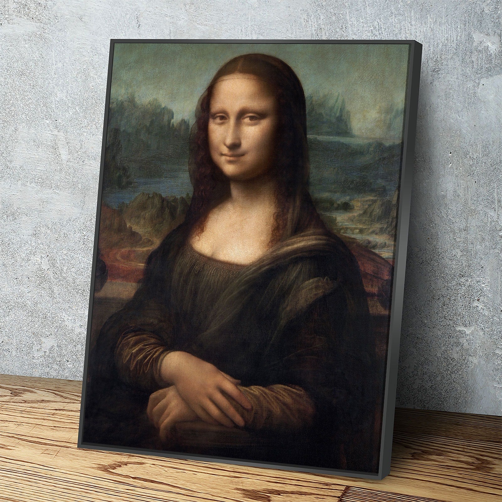 Mona Lisa Canvas Wall Art, Leonardo da Vinci's Portrait of Mona Lisa del Giocondo (1503–1506), Famous Painting Print Reproduction
