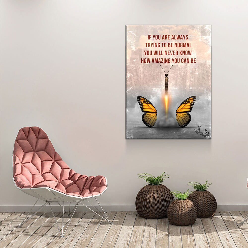 How Amazing You Can Be Canvas Wall Art, Butterfly Wall Art, Office Decor, Hustle, Inspiration, Motivational Quotes, Home Office
