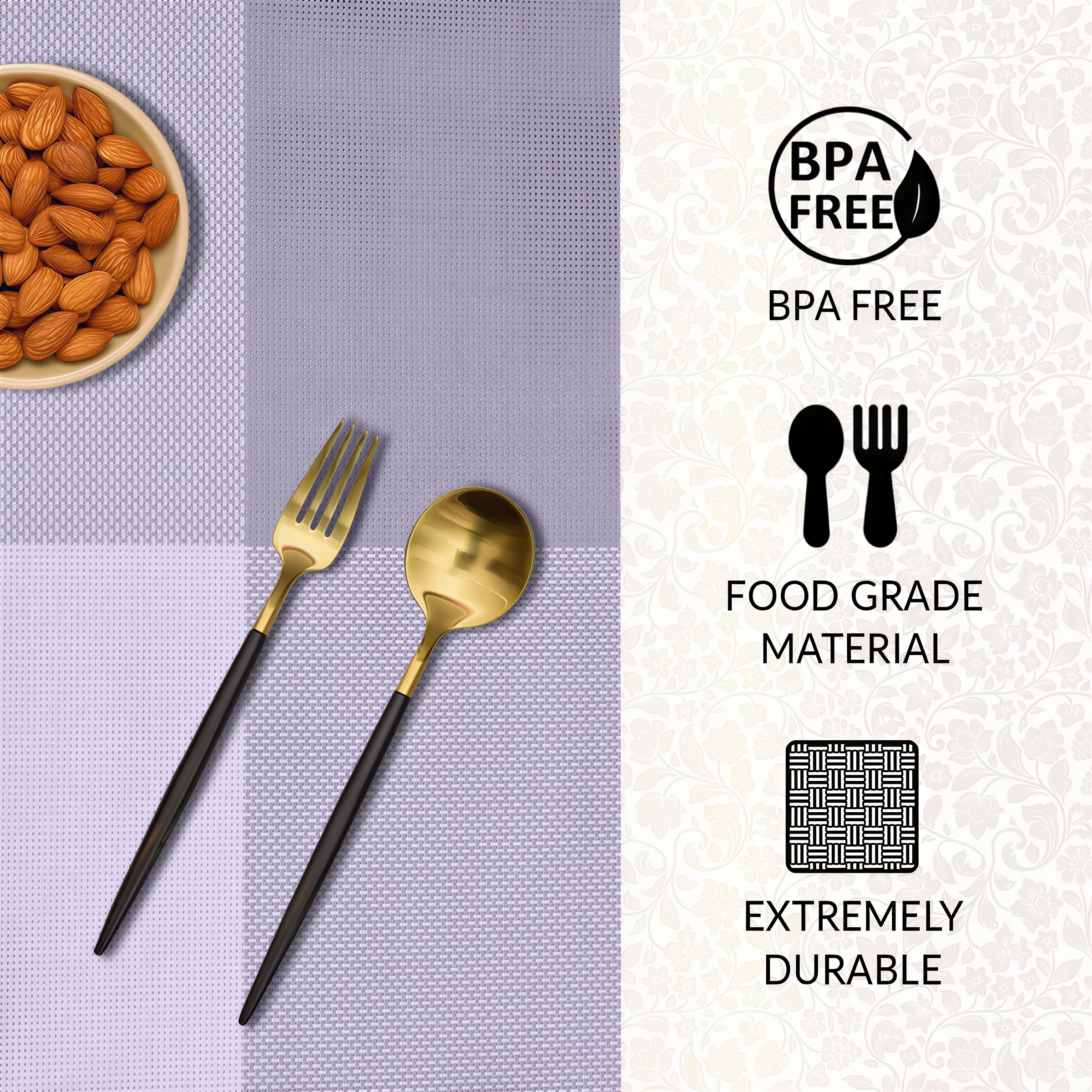 Vinyl Placemats – Washable, Heat Resistant Table Protectors | Non Slip, Durable Kitchen Mats