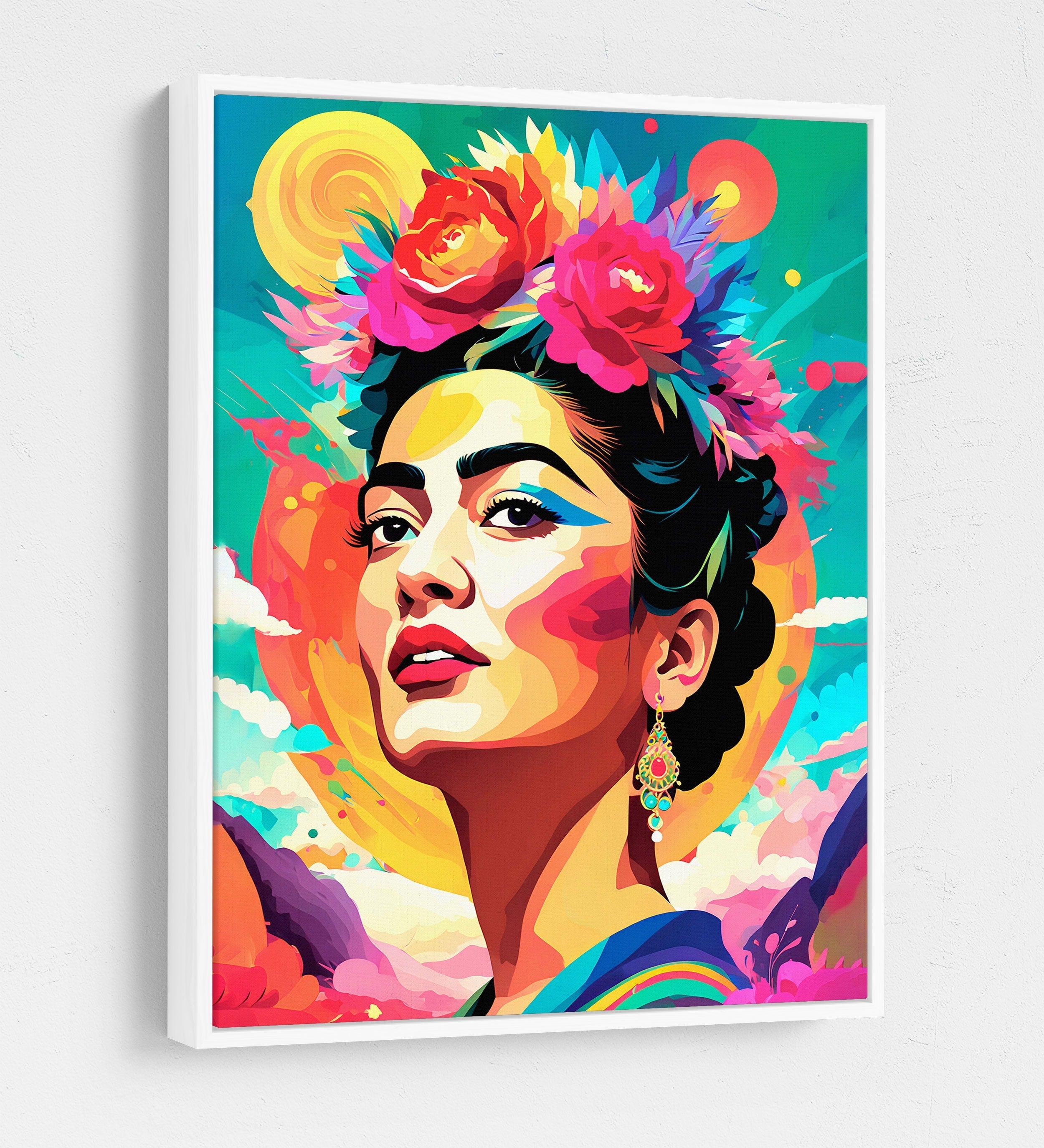 Frida Kahlo Canvas Wall Art, Abstract Frida Kahlo, Music Decor, Magdalena Carmen Frida Kahlo y Calderón, Mexican Painter Frida Kahlo
