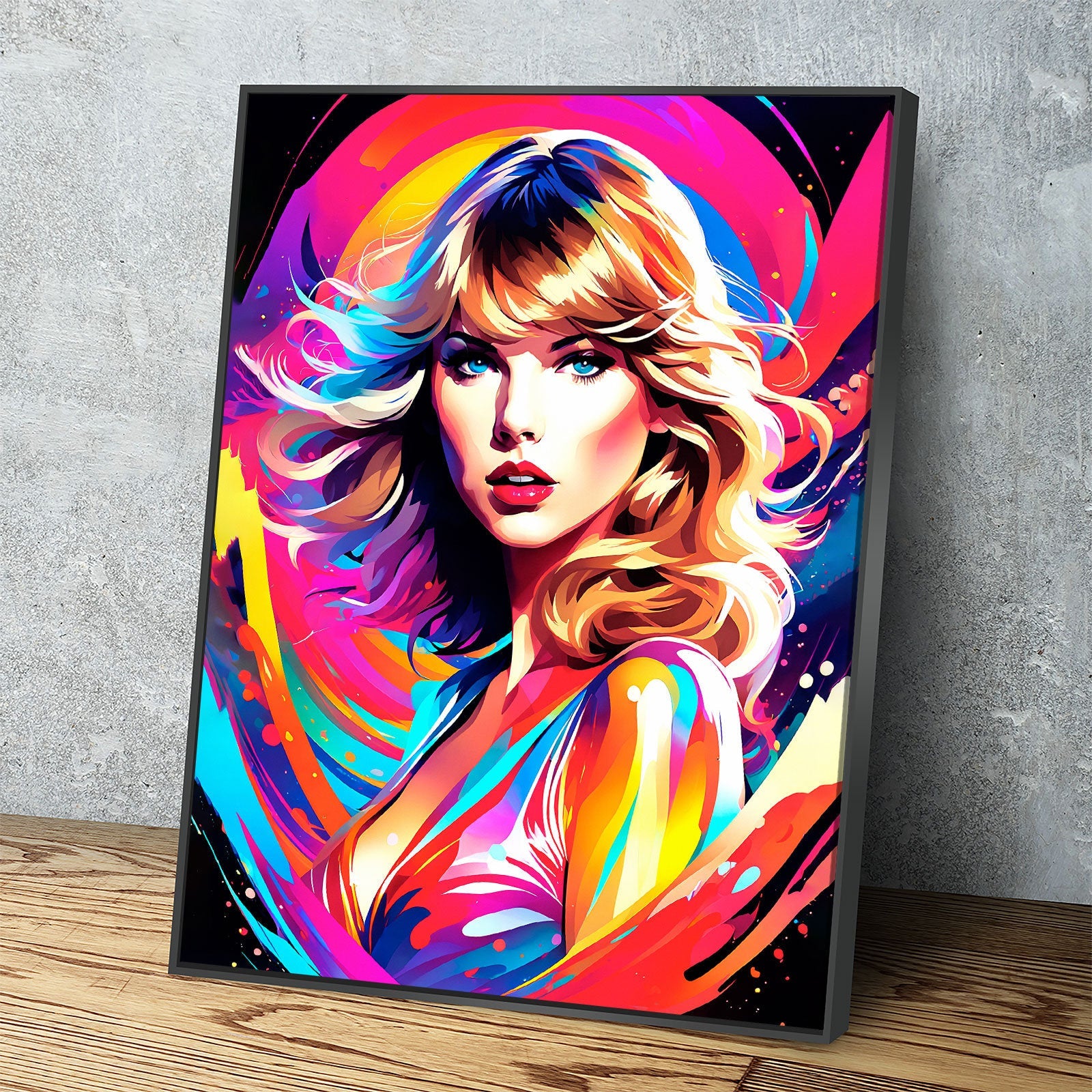 Taylor Swift Canvas Wall Art, Abstract Taylor Swift Print, Taylor Swift Decor, Taylor Swift Pop Art Print