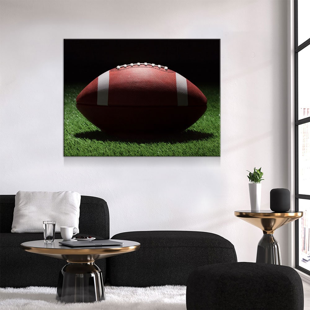 Football On The Field Canvas Wall Art, American Football Print, Football Lover Gift, Man Cave Gift, Football Gift, Game Day Decor