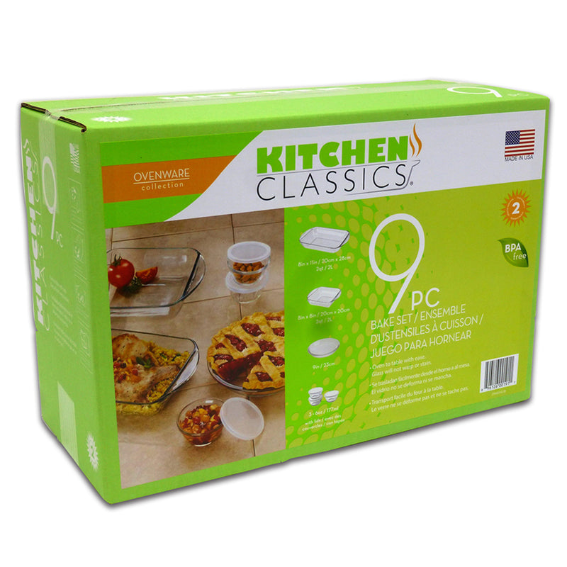 Baking Set 9Pc Glass (Pack Of 1)